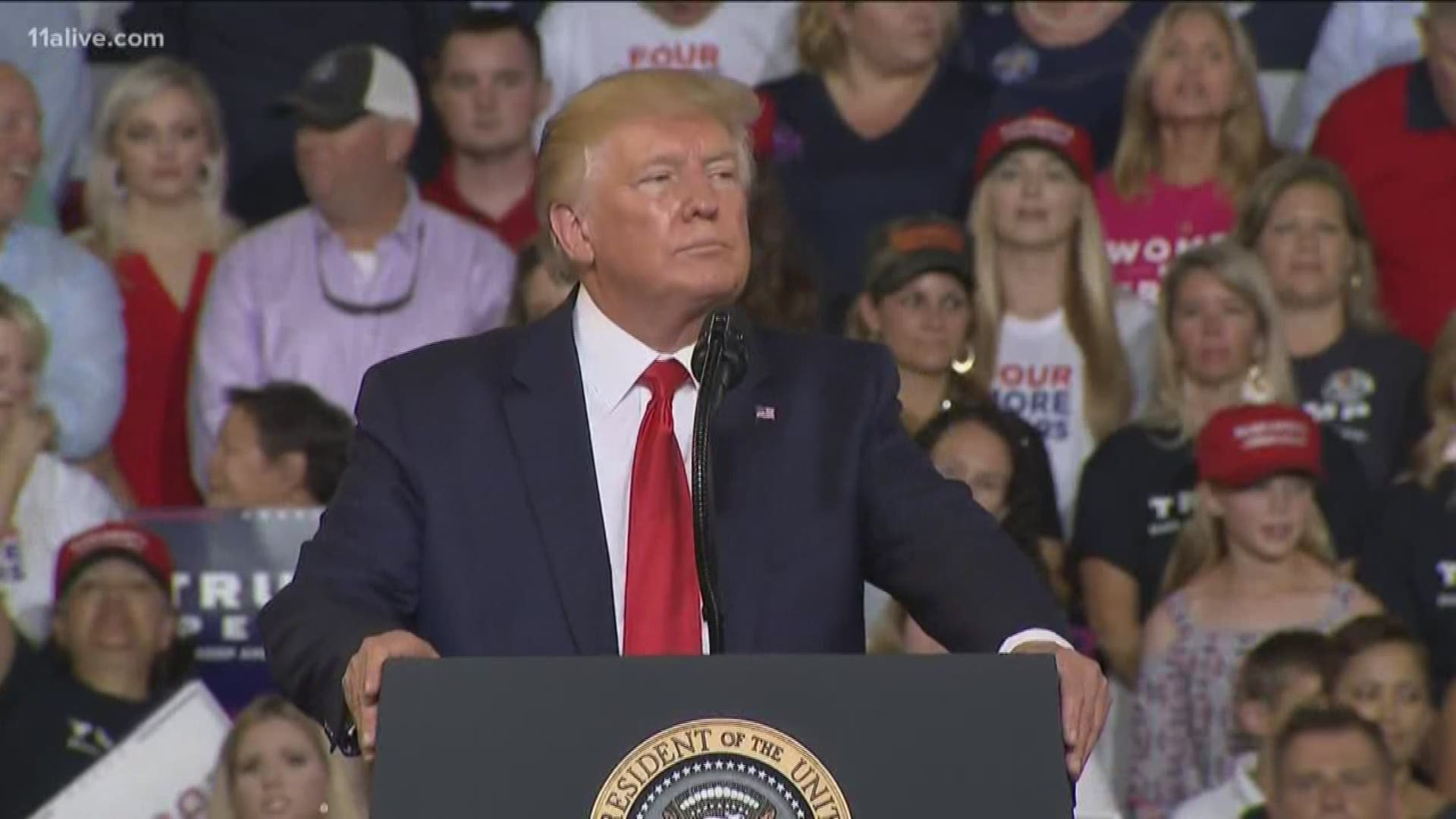 President Trump is now suggesting that maybe his supporters went to far with the chanting.