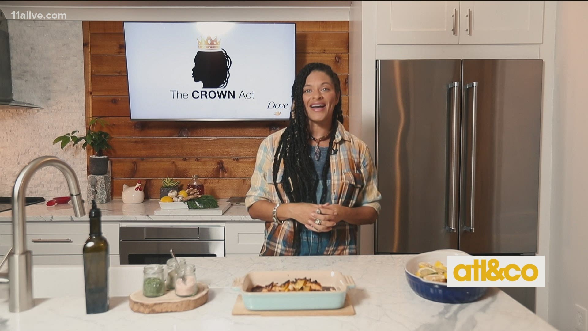 Chef Mali Hunter whips up a yummy salmon dish as she shares how The CROWN Act is helping end hair discrimination.