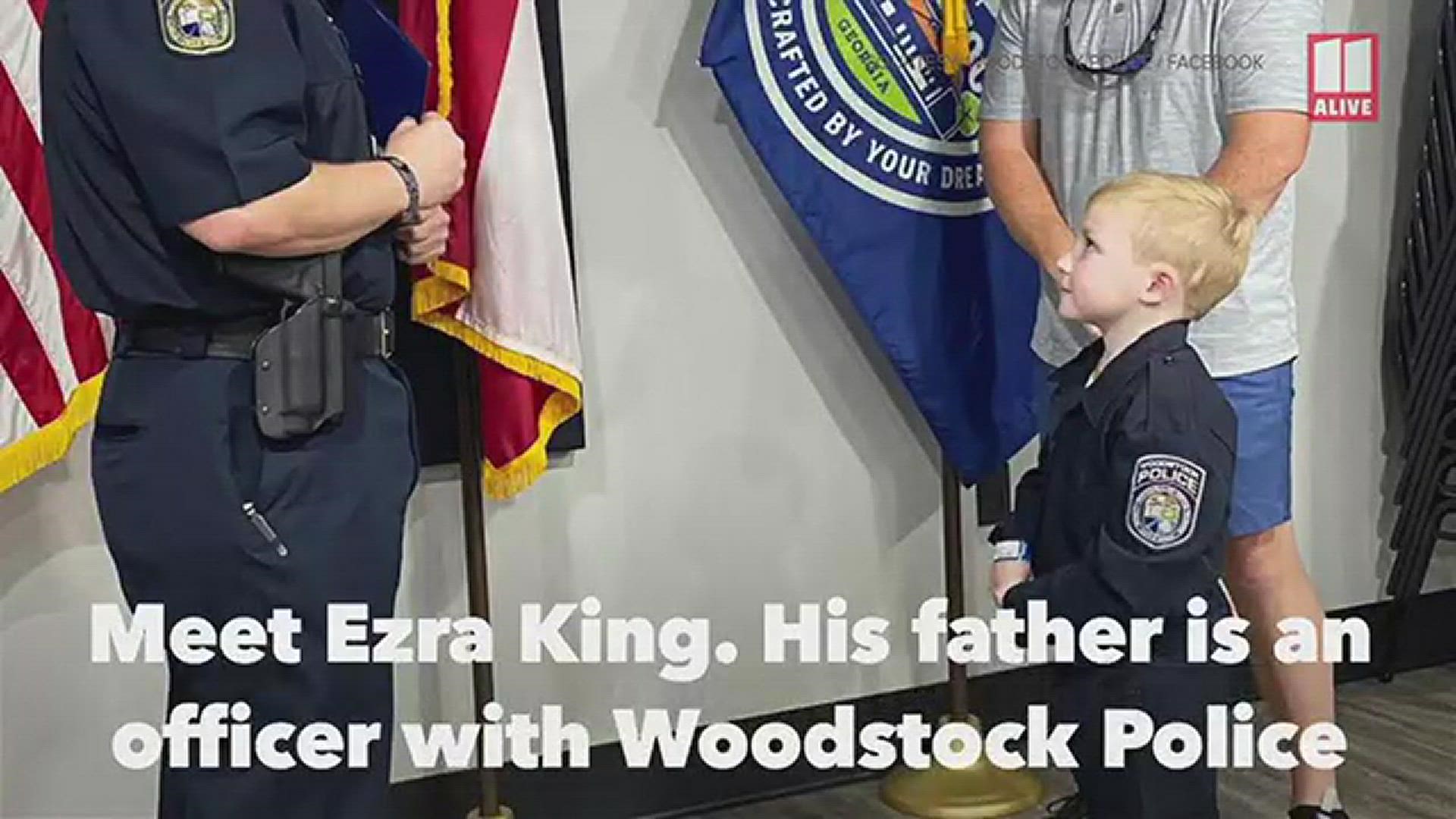 Little Ezra King is now a part of the law enforcement community like his father. He was diagnosed with cancer at 18 months.
