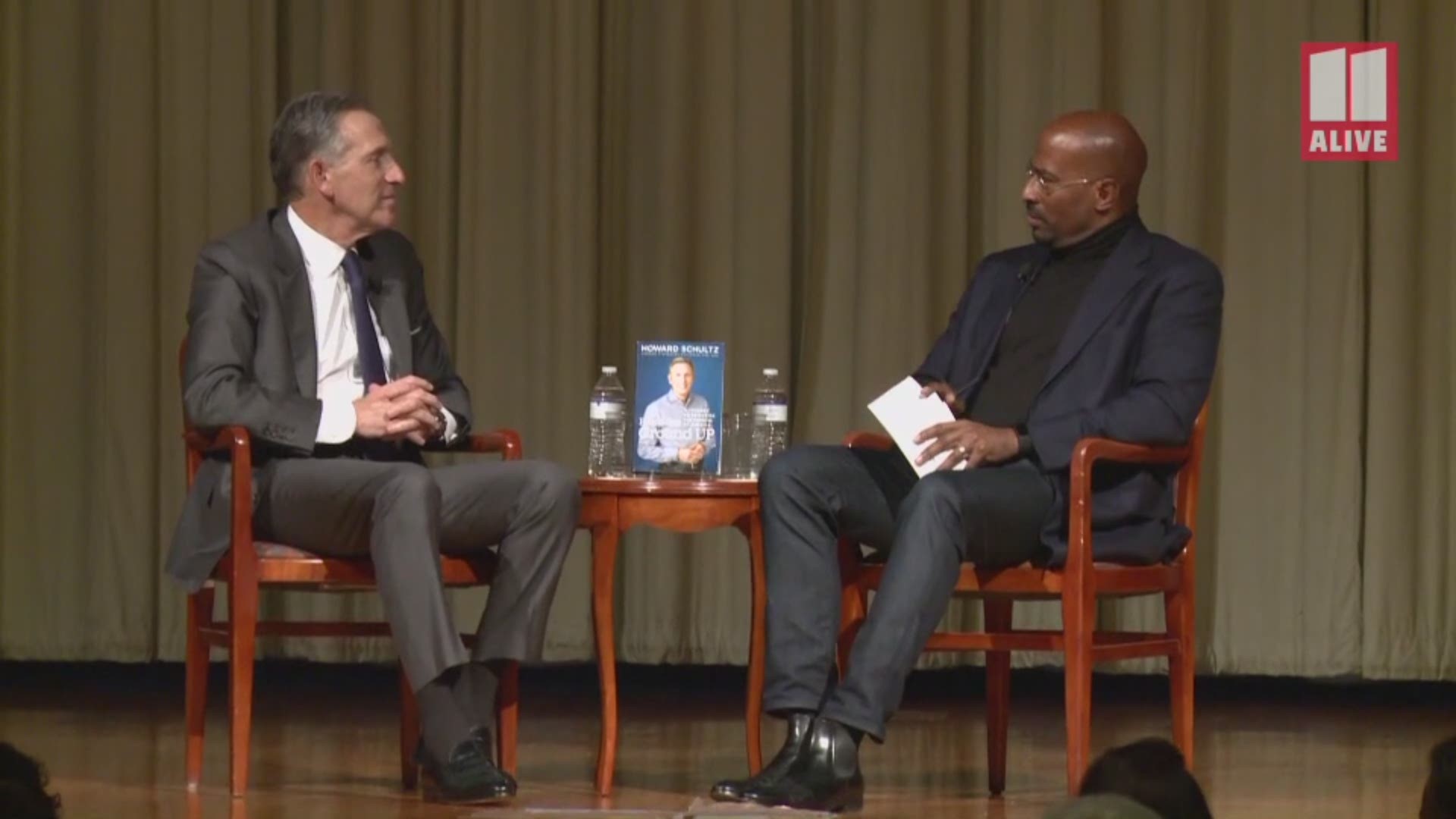 The Starbucks CEO was at the Carter Center in Atlanta March 11 to have a conversation with CNN's Van Jones.