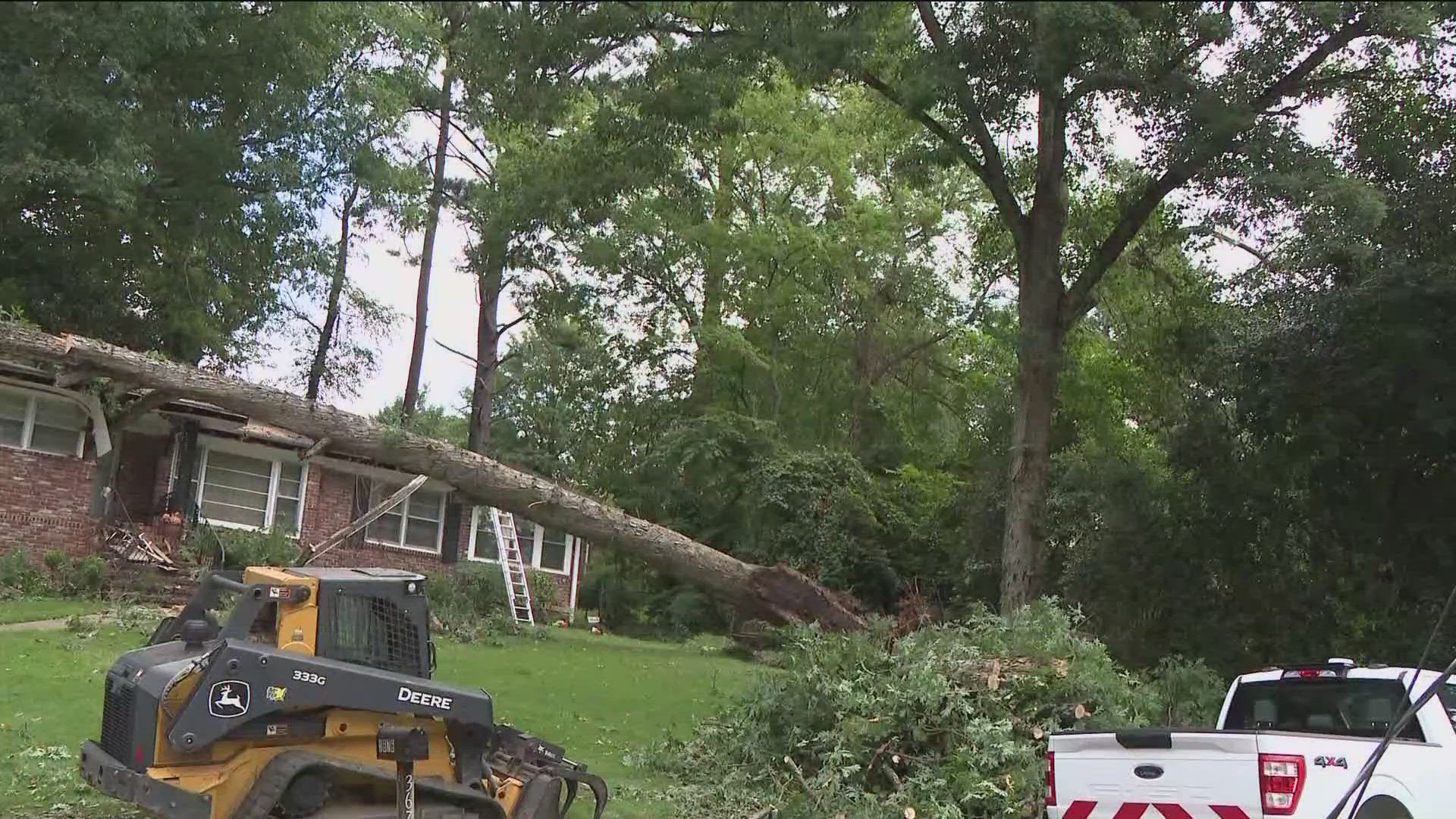 Overnight storms knocked down trees and power lines in the Clarkston area.