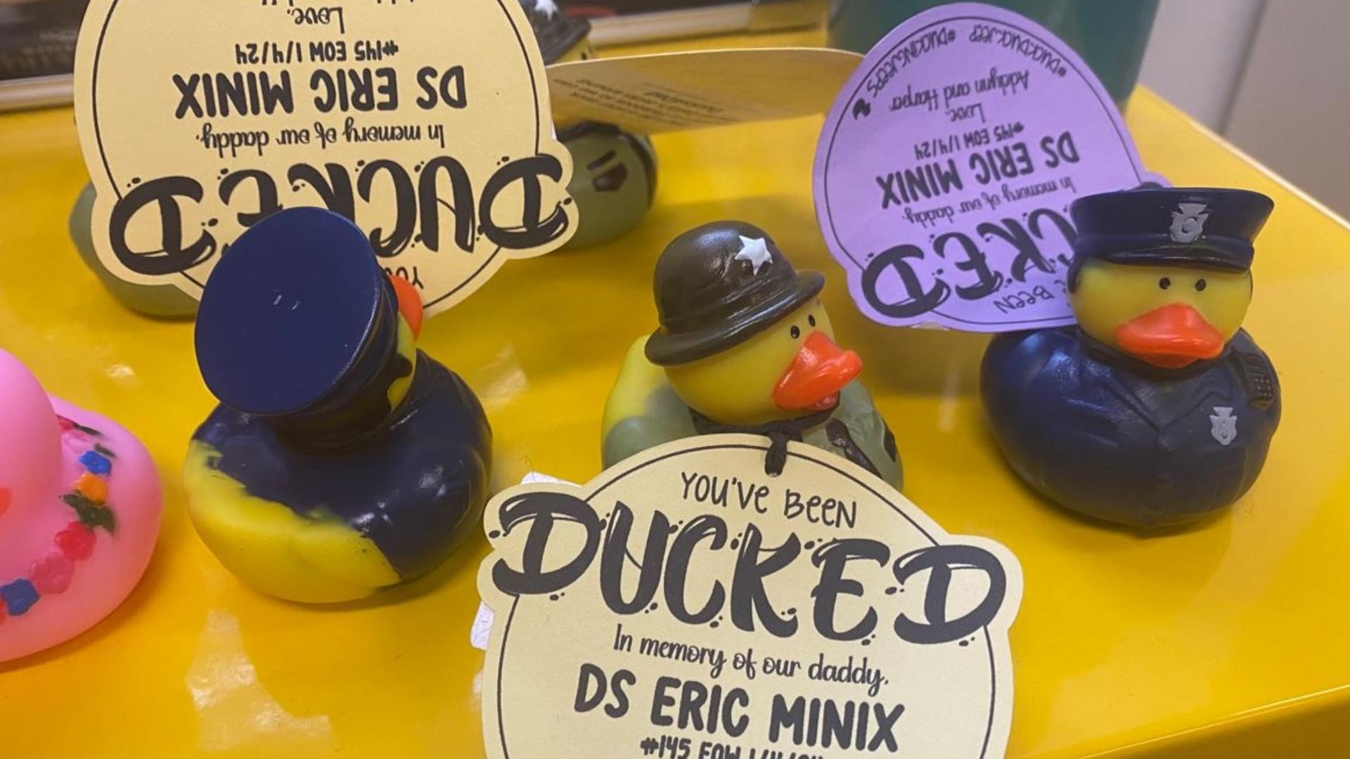 The Minix family is spreading joy with rubber ducks while making sure their father's legacy isn't forgotten.