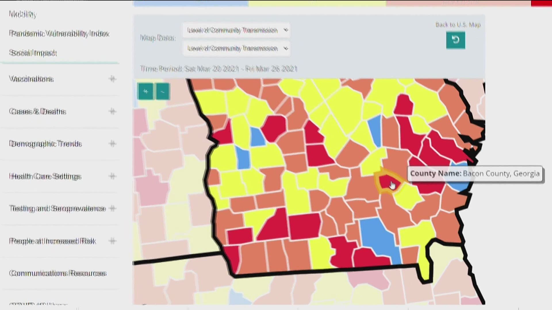 county has highest new case rate in country