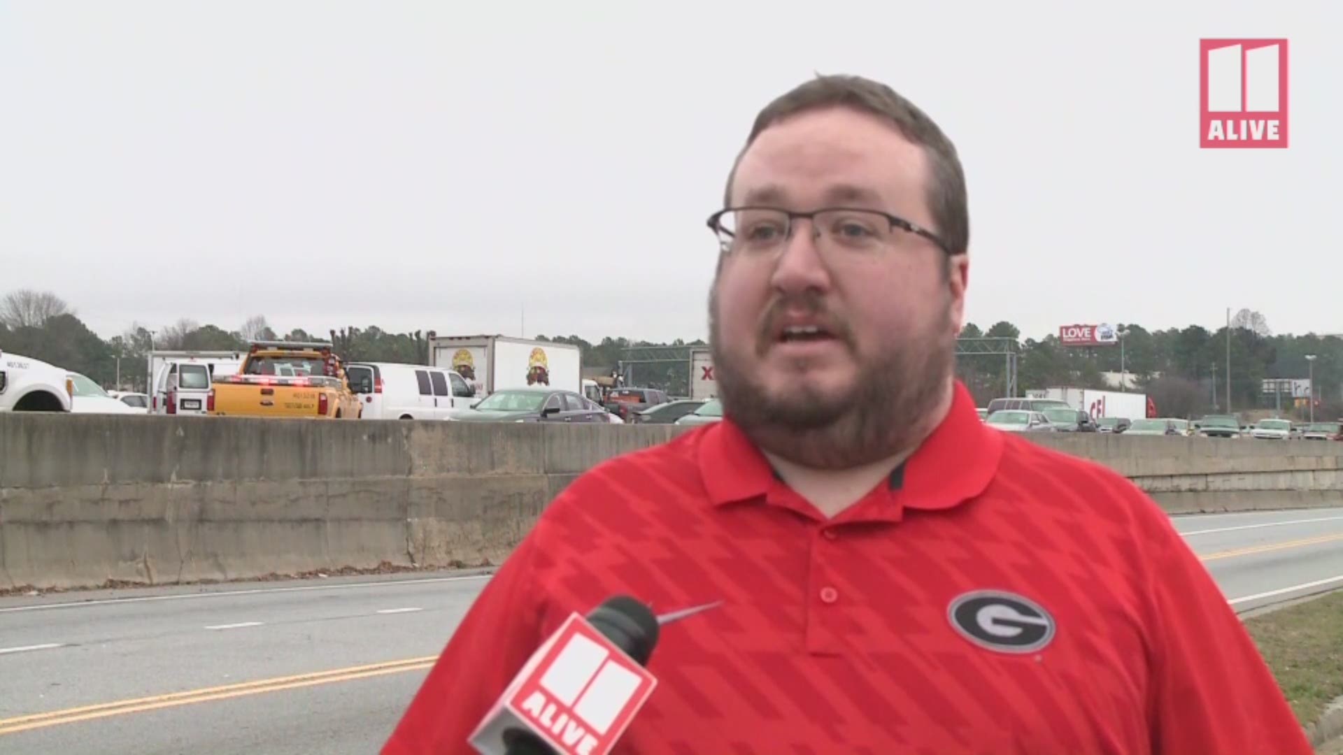 Motorist Bryan Cope describes watching Saturday morning's fiery wreck along Interstate 85 in Gwinnett County unfold directly in front of him.