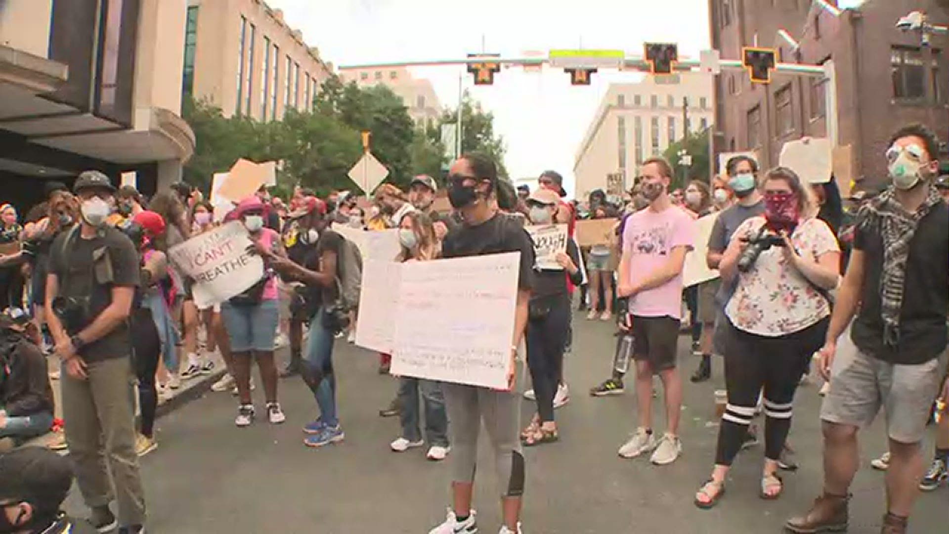 This is the fourth day of protests in Downtown Atlanta