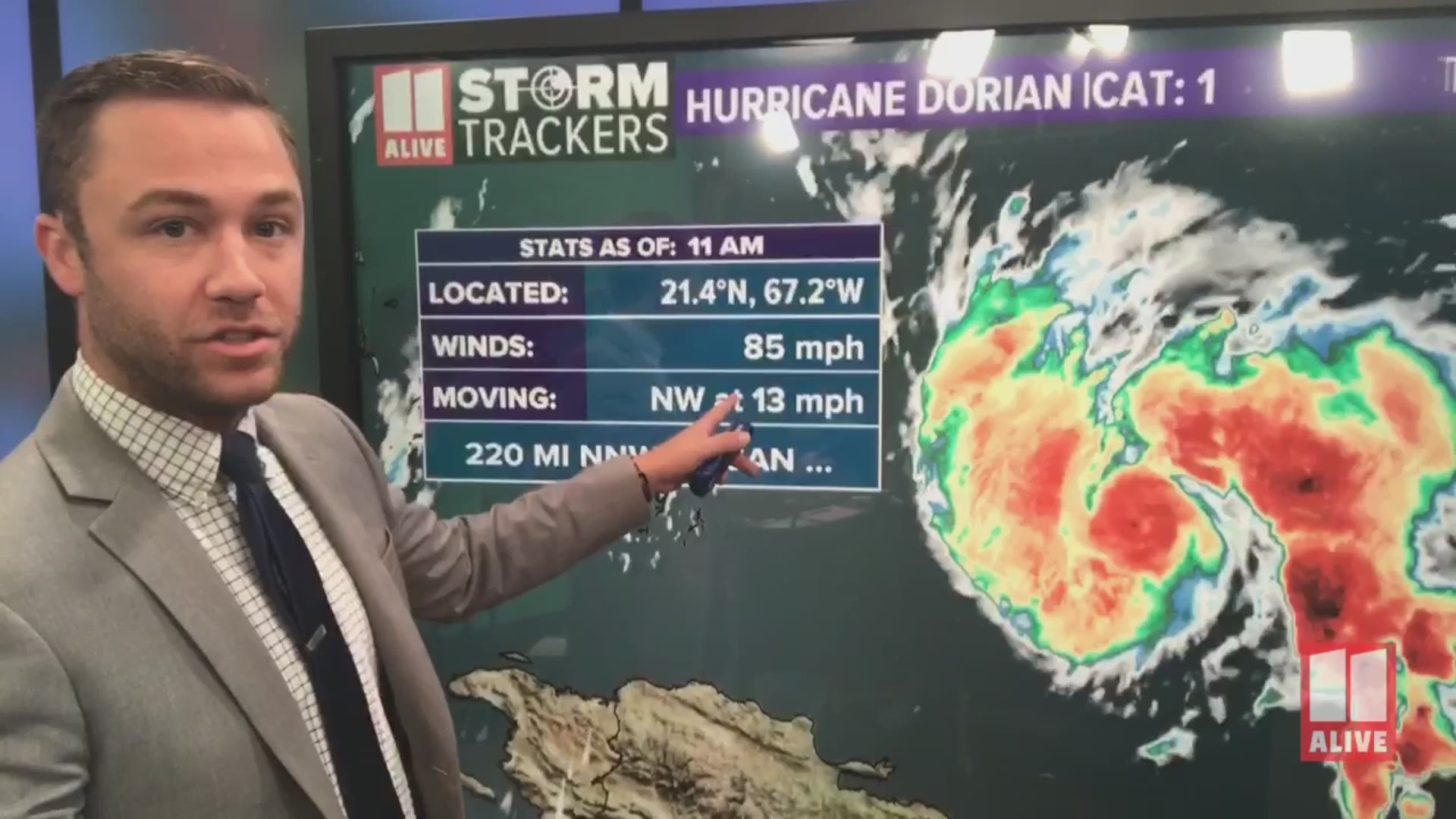 Dorian could be a major Category 4 hurricane before making impact. Here is the latest forecast path.