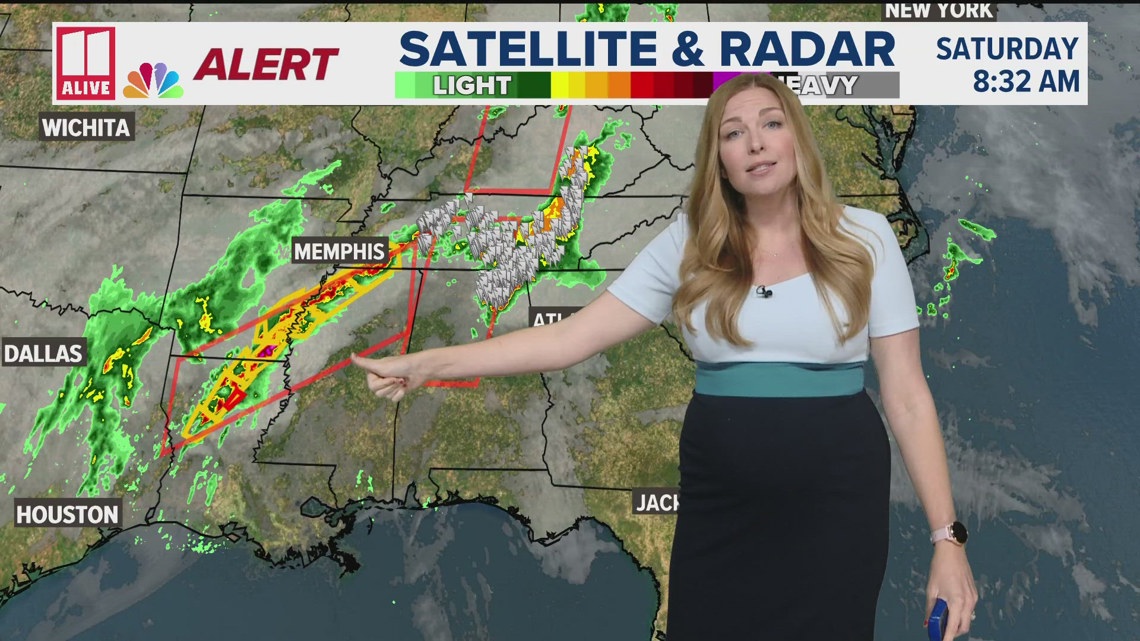 Rare level 4 risk for severe weather in north Georgia Saturday night ...