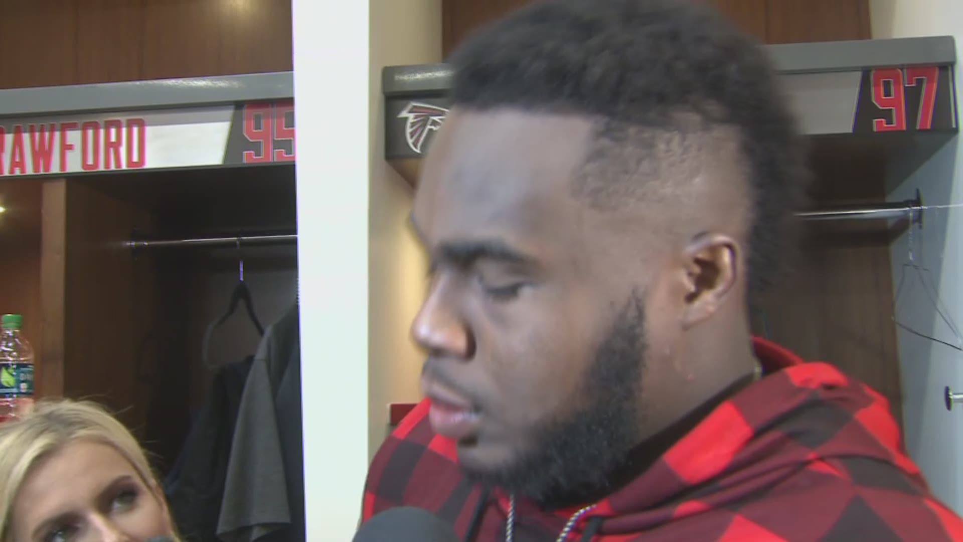 The Falcons D-lineman discusses his role in Vic Beasley's harrowing TD run and how the club can rectify a season gone awry.