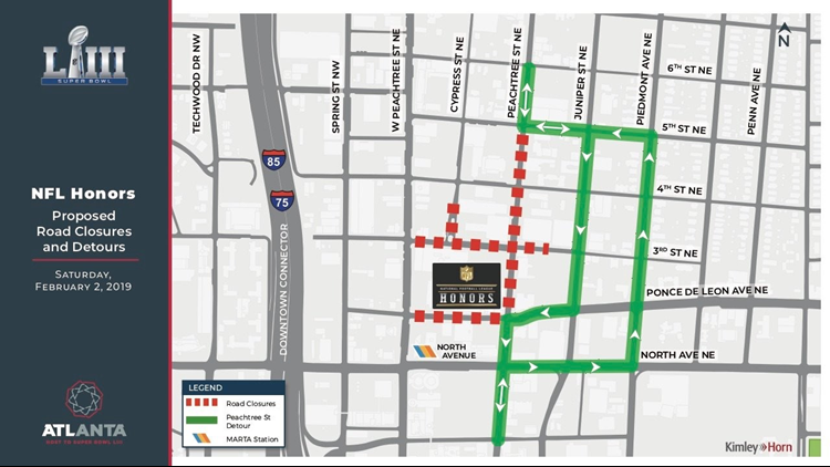 Road closures for Super Bowl  11alive.com