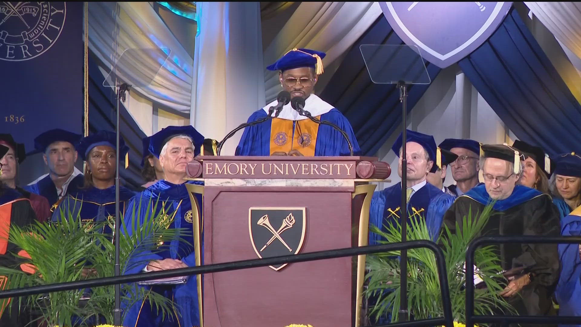 Usher delivered Emory University's 188th commencement ceremony.
