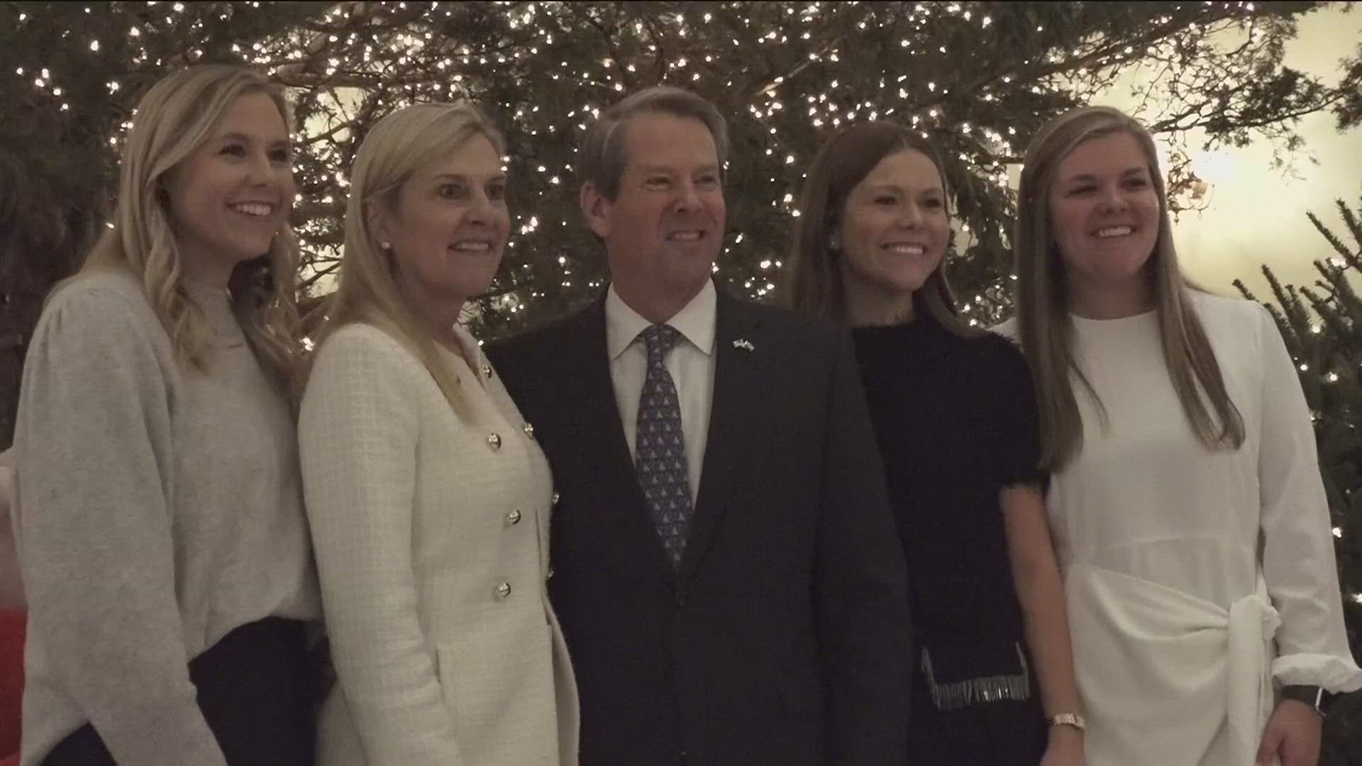 Gov. Kemp lead the festivities at the Capitol on Monday.