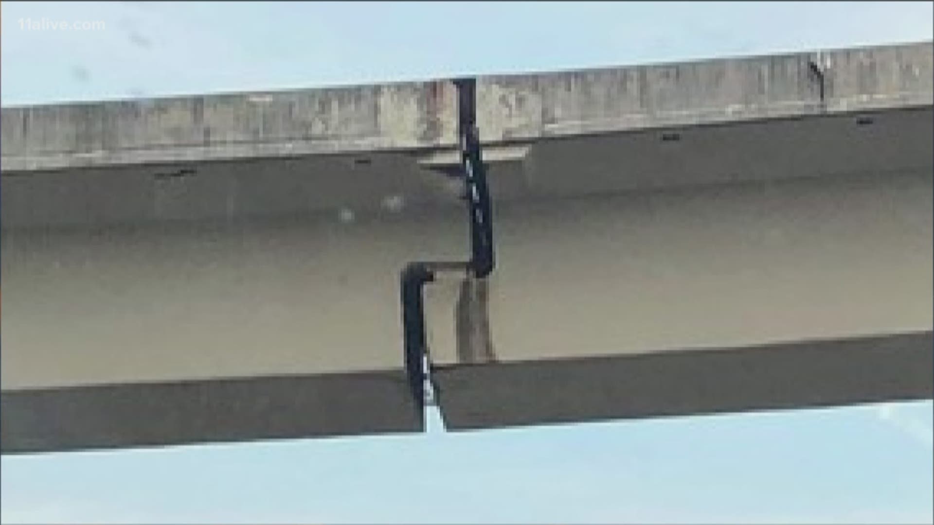 GDOT said the image is actually an expansion joint and it's safe to drive on.