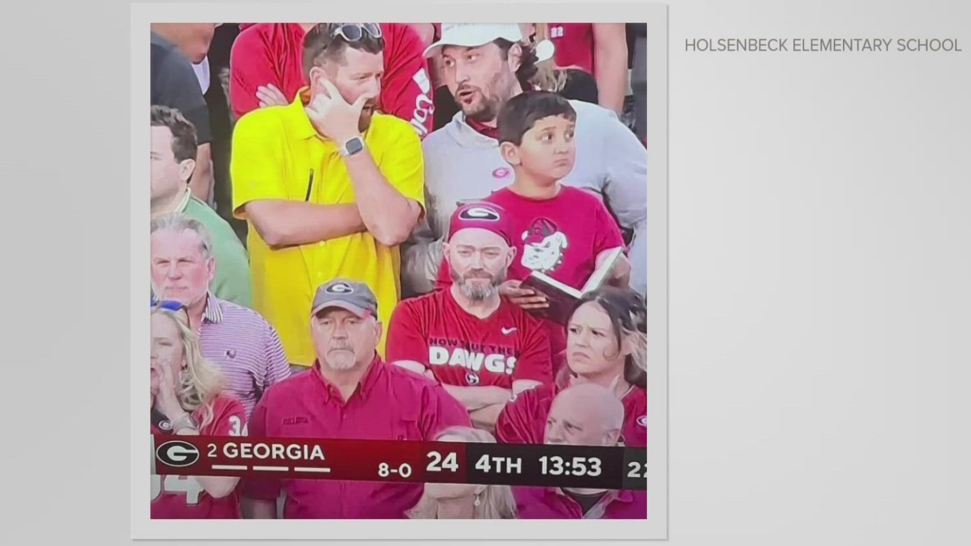 It's an unusual, but educational sight to see at a Georgia game as fans jumped and screamed at the top of their lungs while the Bulldogs beat the Mizzou Tigers.