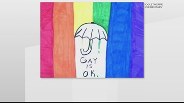 Student's 'Gay is OK' artwork taken off wall, allegedly compared to Nazi flag