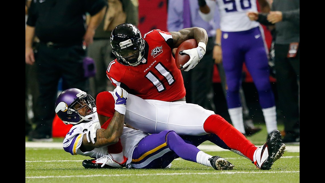 Julio Jones helps Falcons shake jitters to beat Eagles, NFL