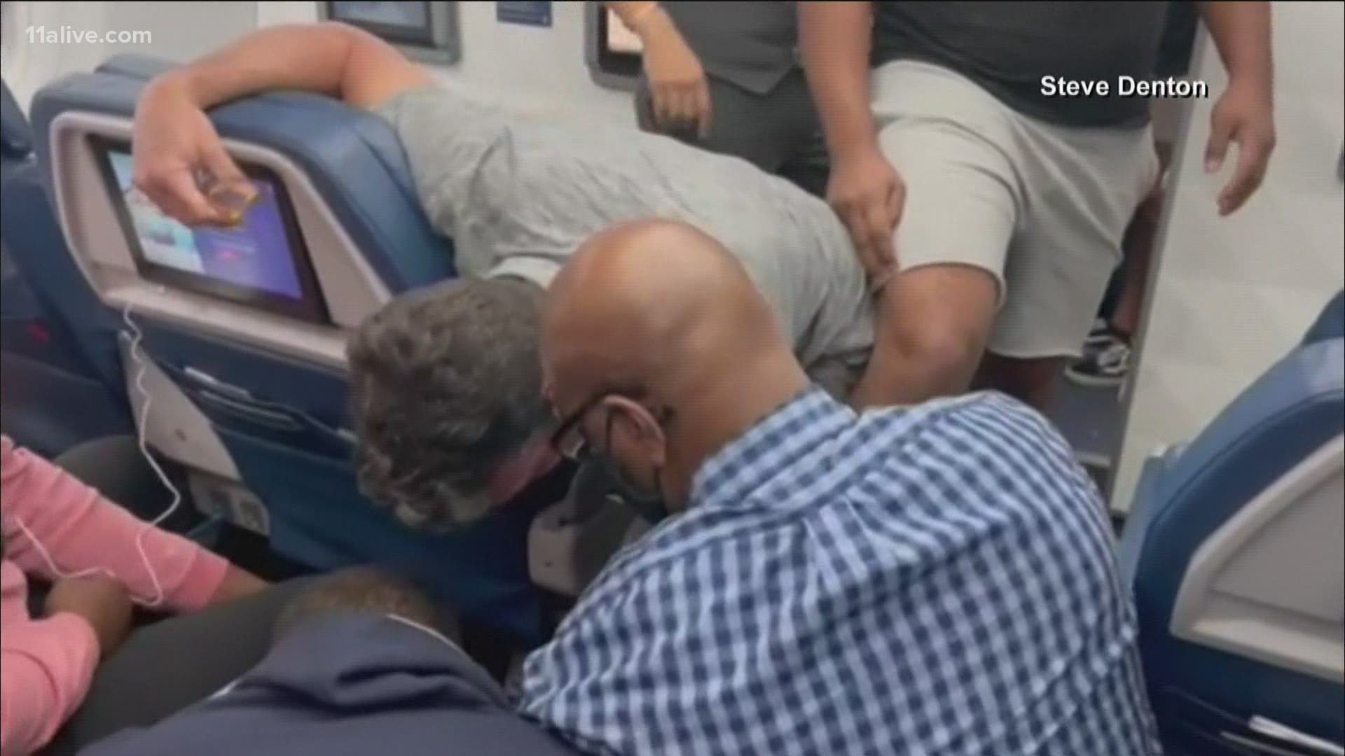 The crew had to make an emergency stop in Oklahoma City as the confrontation between the man and Delta staff broke out mid-flight.