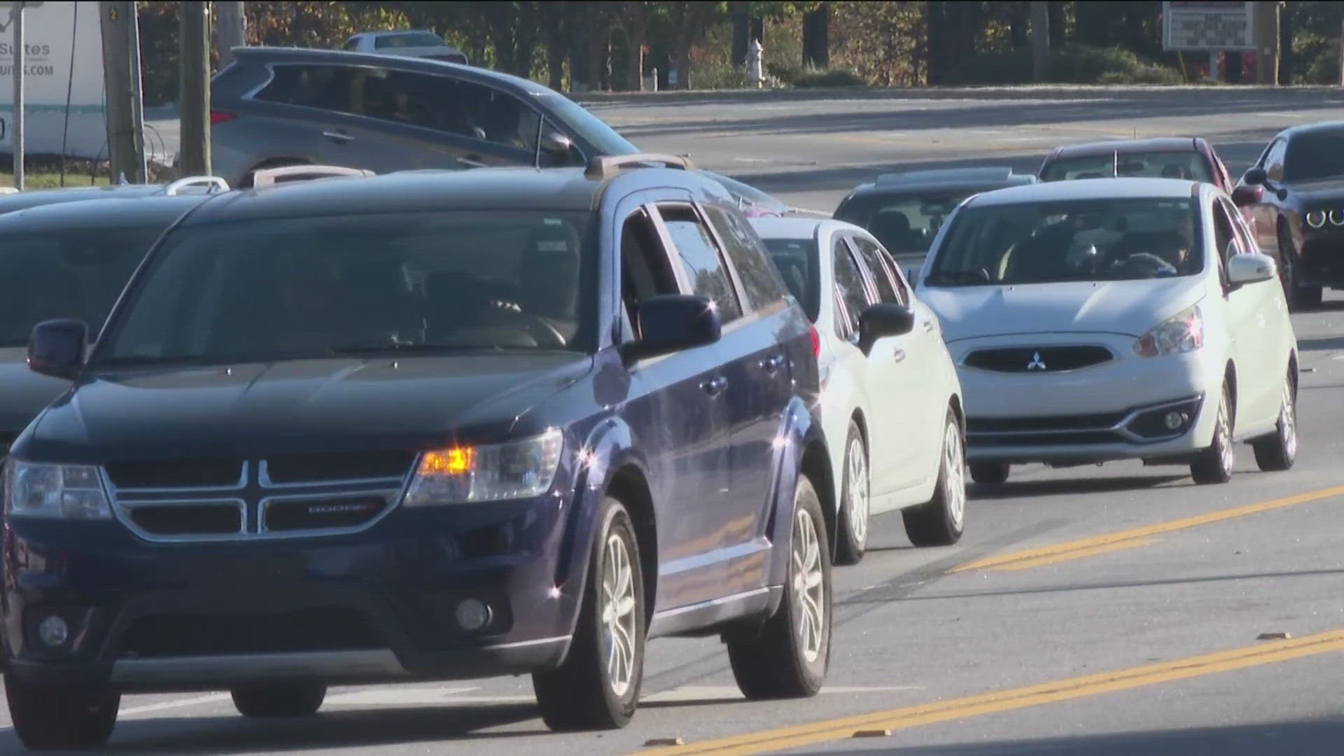 A greater police presence was seen along the busy highway.