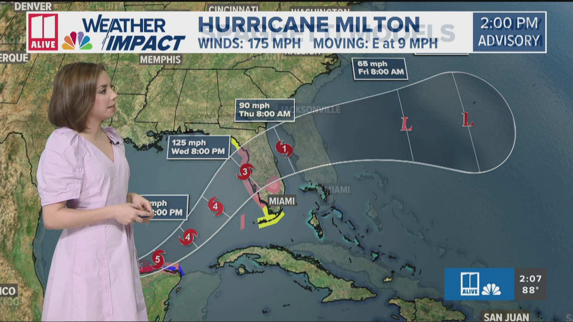 Hurricane Milton formed in the Gulf of Mexico on Saturday. Here's the latest on its projected path.