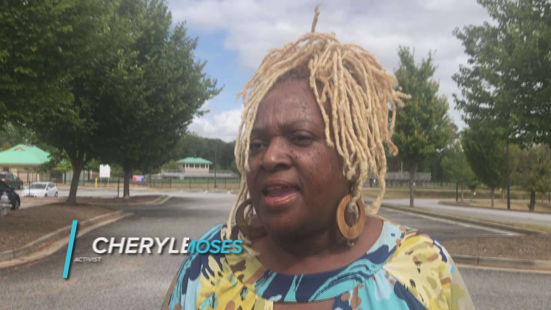 Cheryle Moses tells 11Alive why she and other Lilburn residents are protesting the Gandhi statue and food forest.
