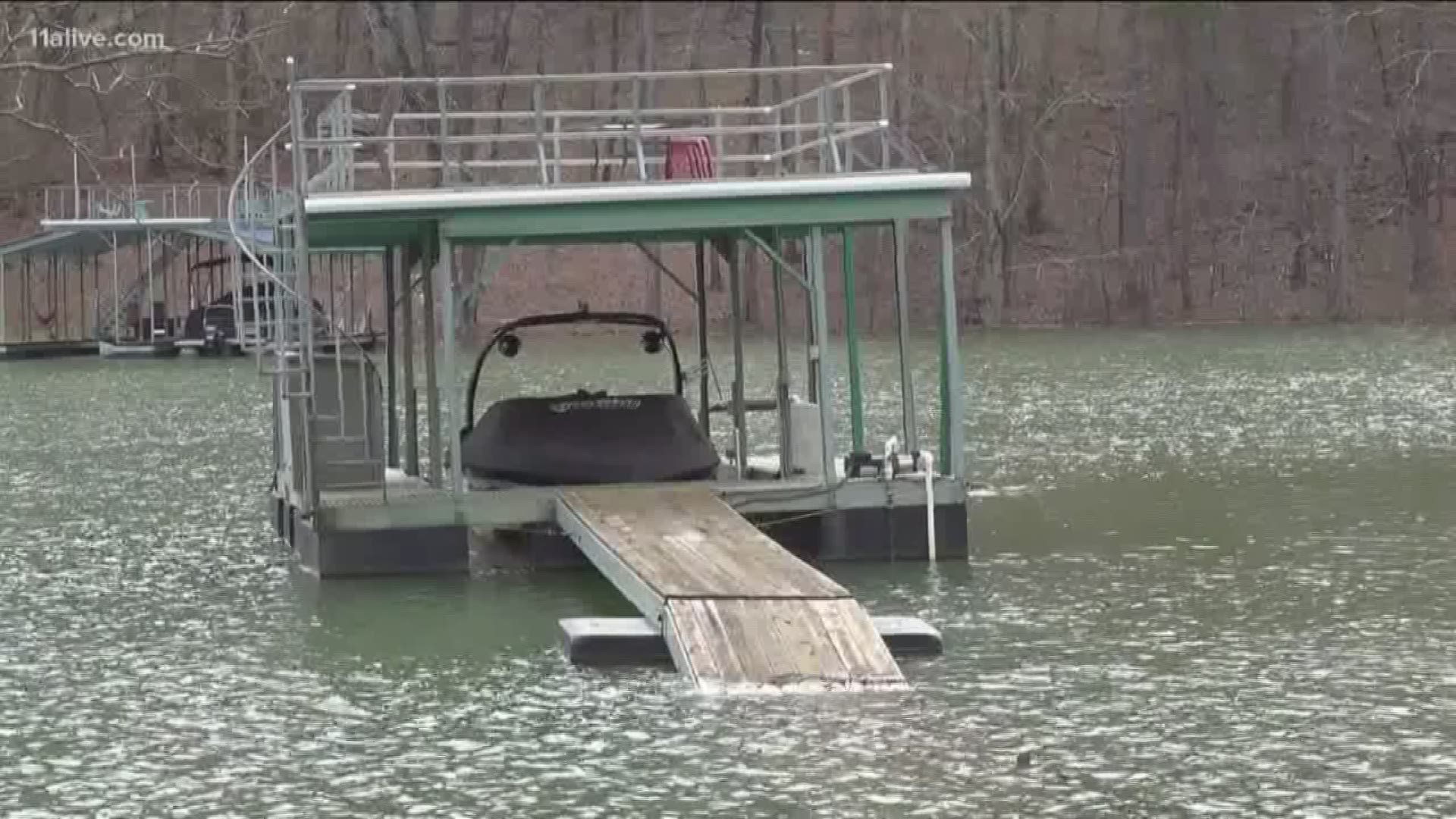 Lake Lanier reaches highest water levels since 1977