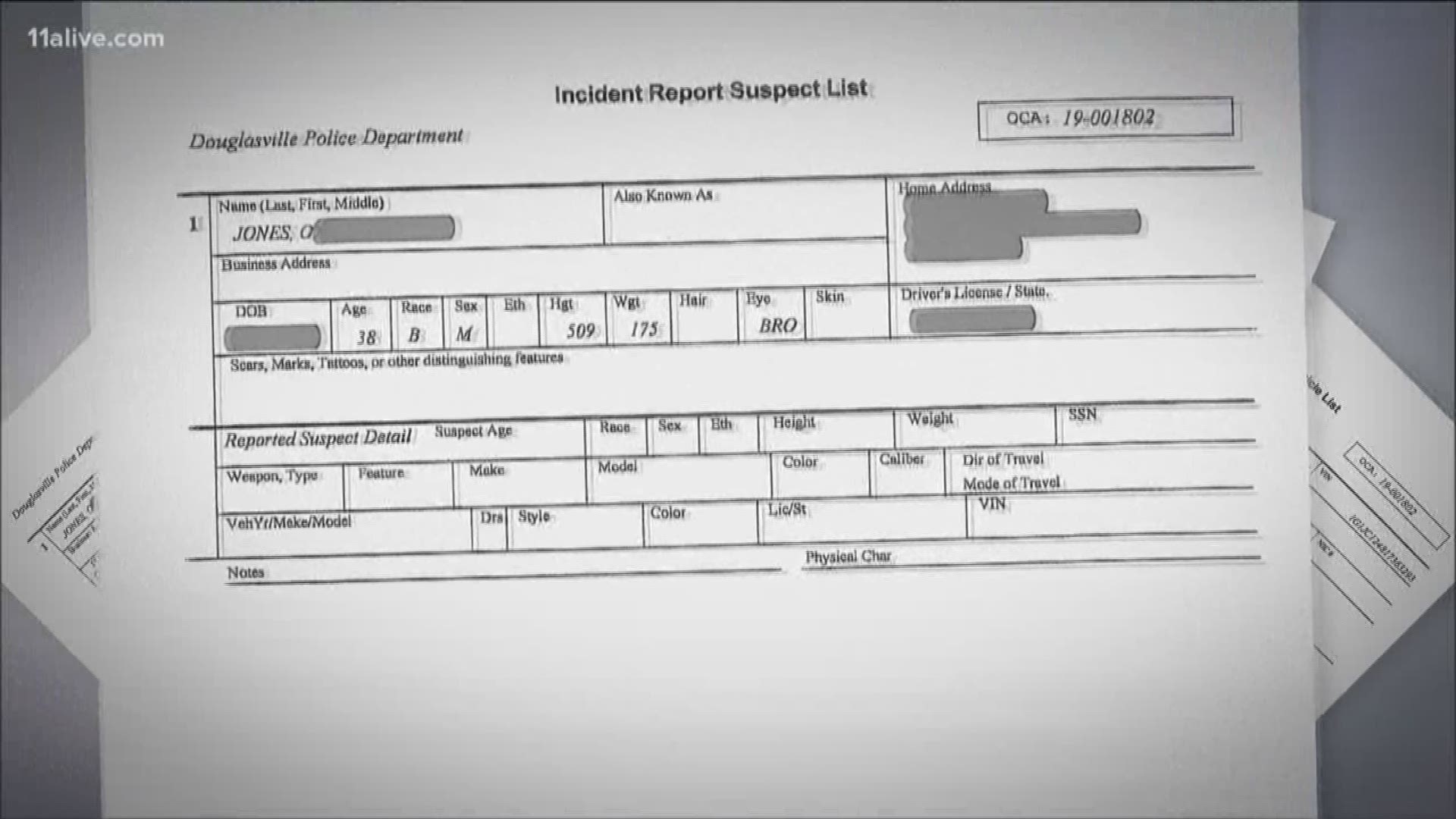 11Alive has been asking Douglasville police for the incident report hoping to get answers about what led up to the gunfire. But when they finally sent it Tuesday afternoon, it was heavily redacted.