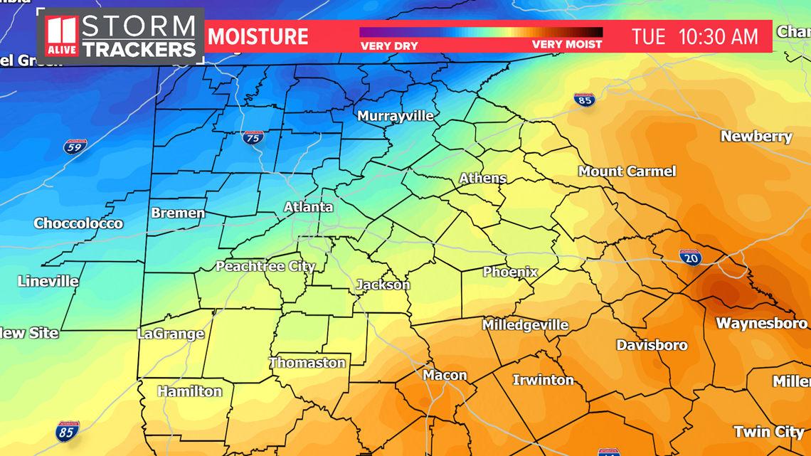 Atlanta weather forecast Storm risk on Saturday, April 24, 2021