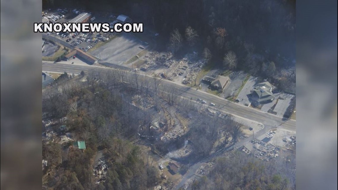 AERIAL PHOTOS Gatlinburg wildfire damage