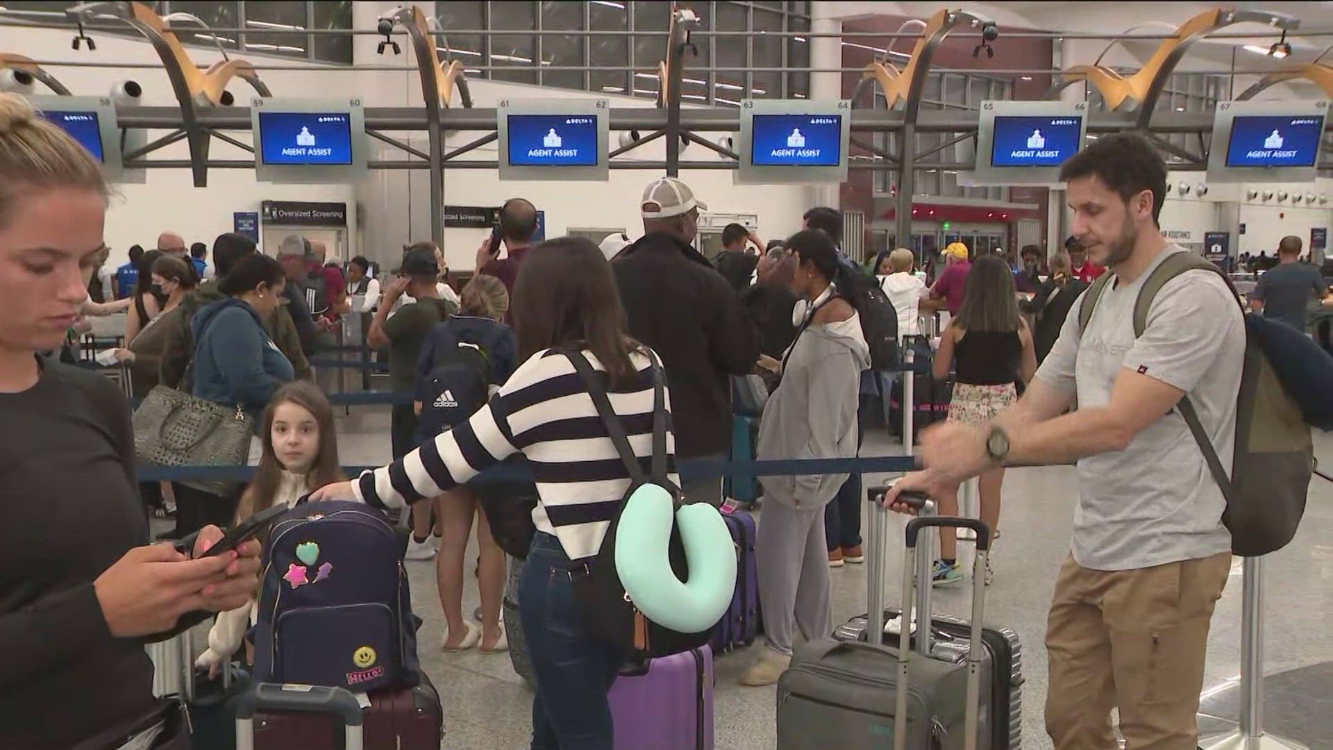 Atlanta-based Delta Air Lines has been particularly hard-hit by the disruptions from Friday, and delays within its global network continued over the weekend.