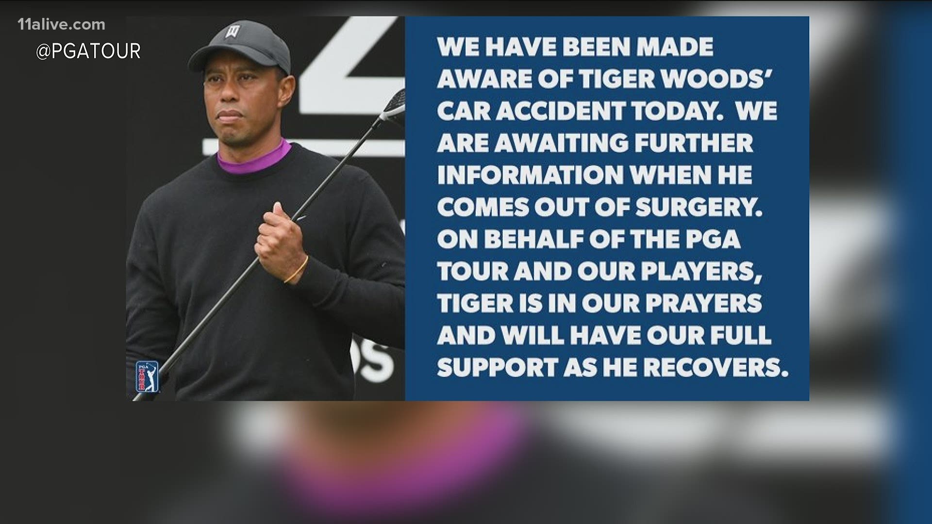 The golf legend had to be taken to surgery.