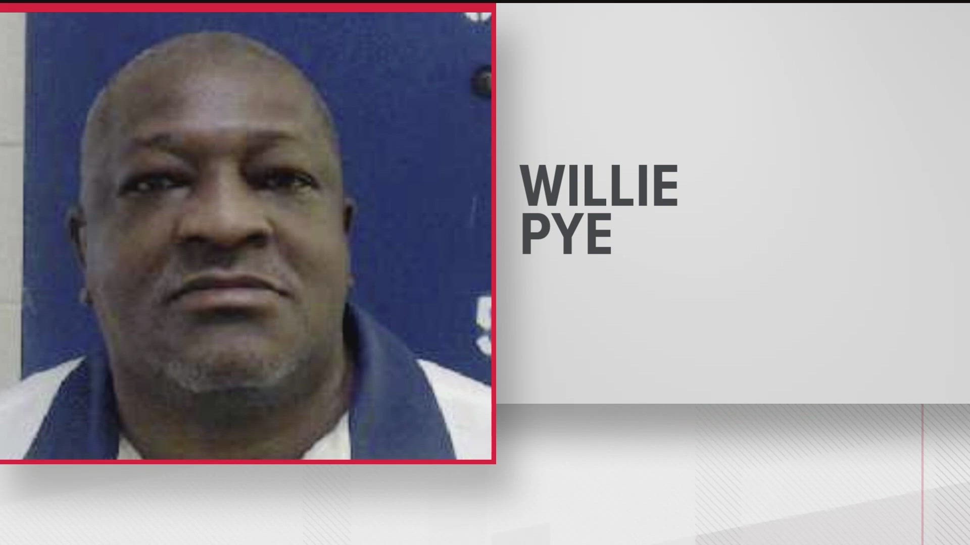 A judge has signed an execution order for 59-year-old Willie Pye.