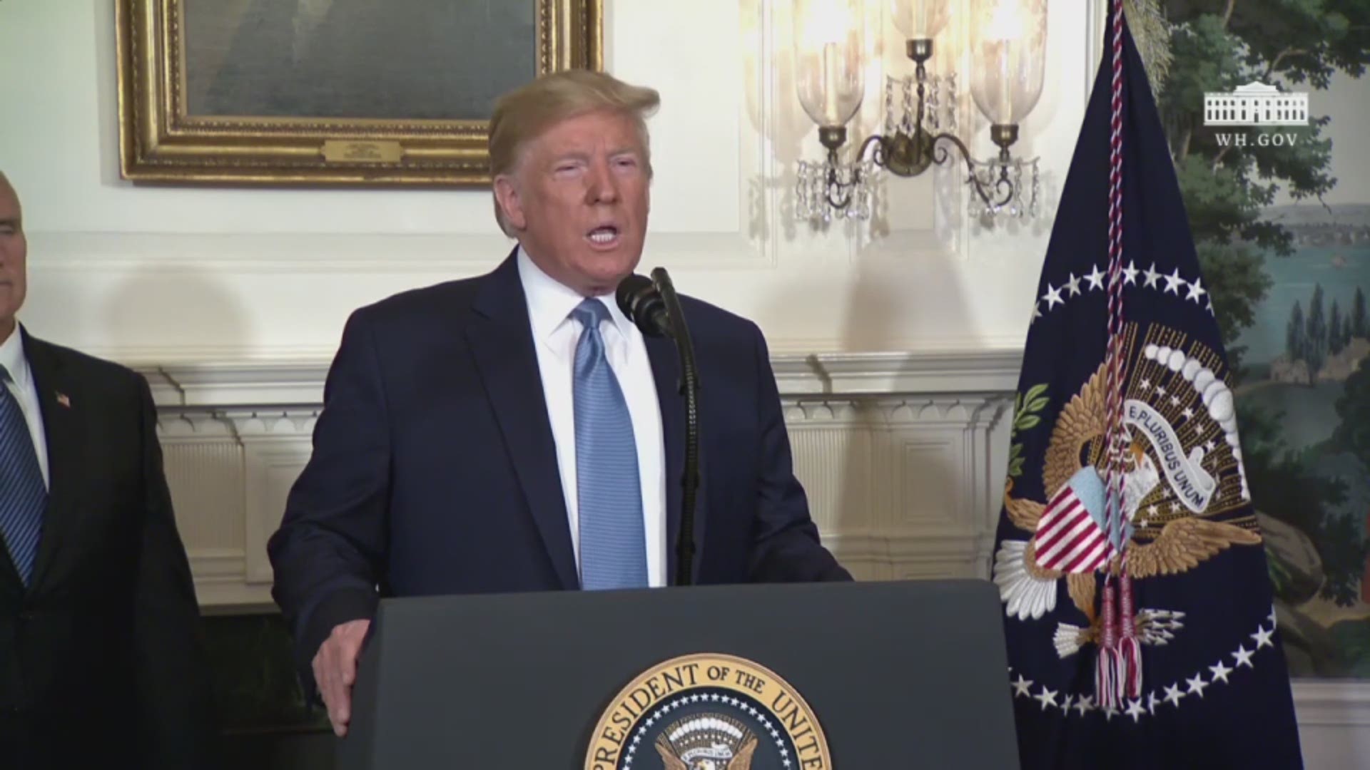 'In one voice, our nation must condemn racism, bigotry and white supremacy,' Trump said. 'Mental illness and hatred pulls the trigger, not the gun.' Trump spoke from the White House on Monday following mass shootings in El Paso and Dayton over the weekend.