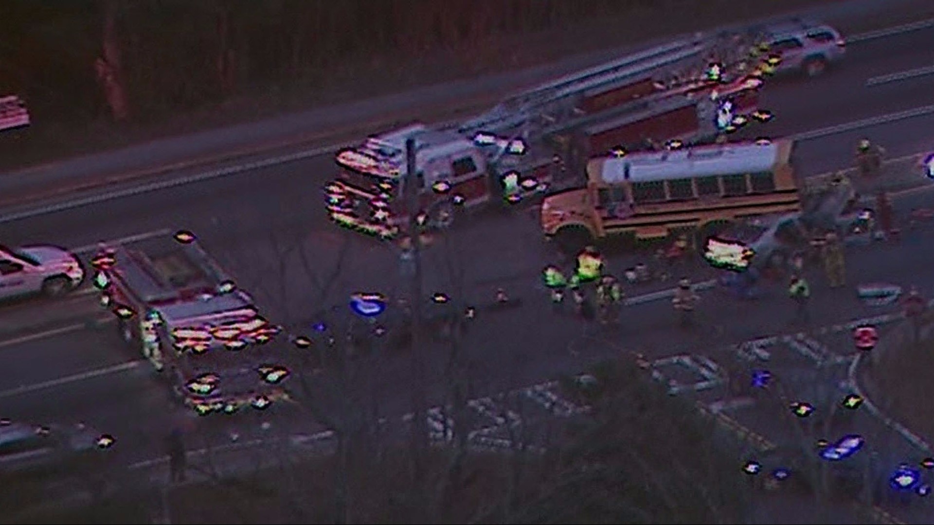 PHOTOS | Special ed school bus collides with car | 11alive.com