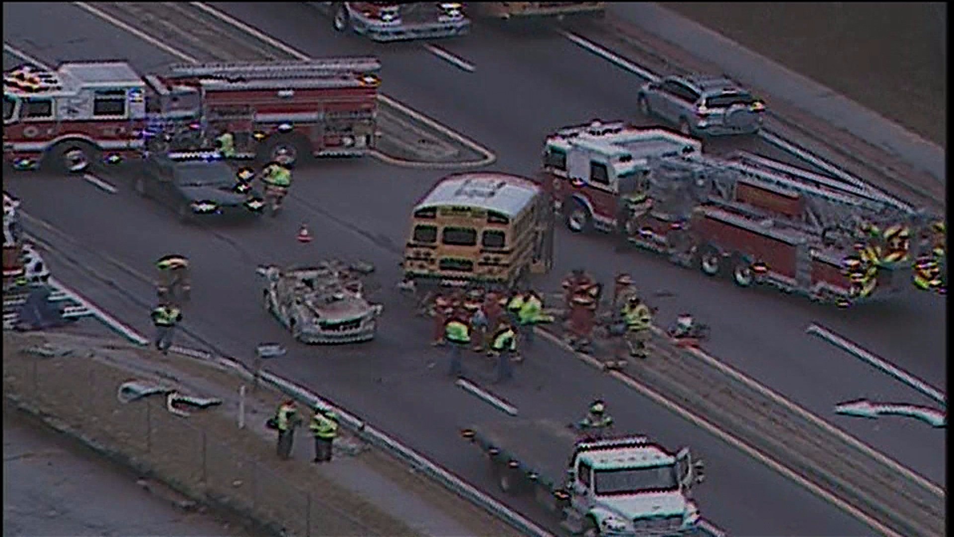 Special ed school bus collides with car | 11alive.com