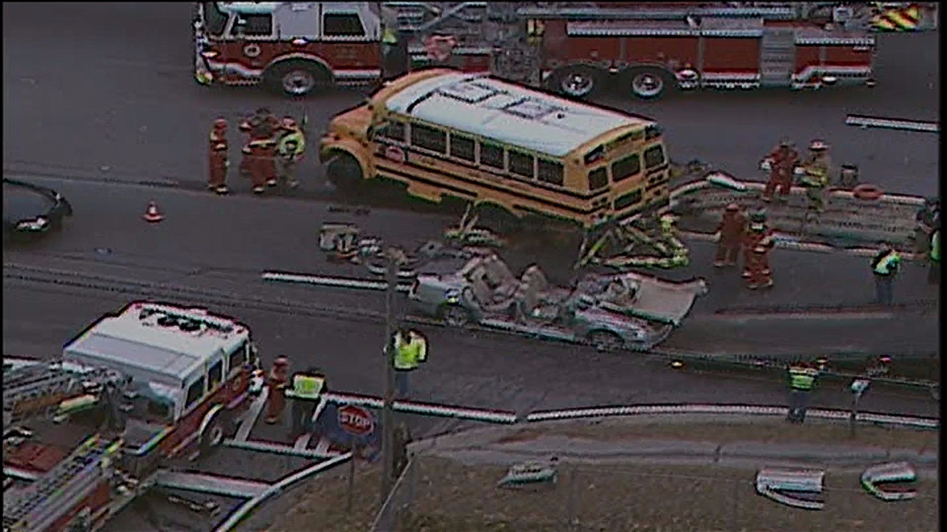 Special ed school bus collides with car | 11alive.com