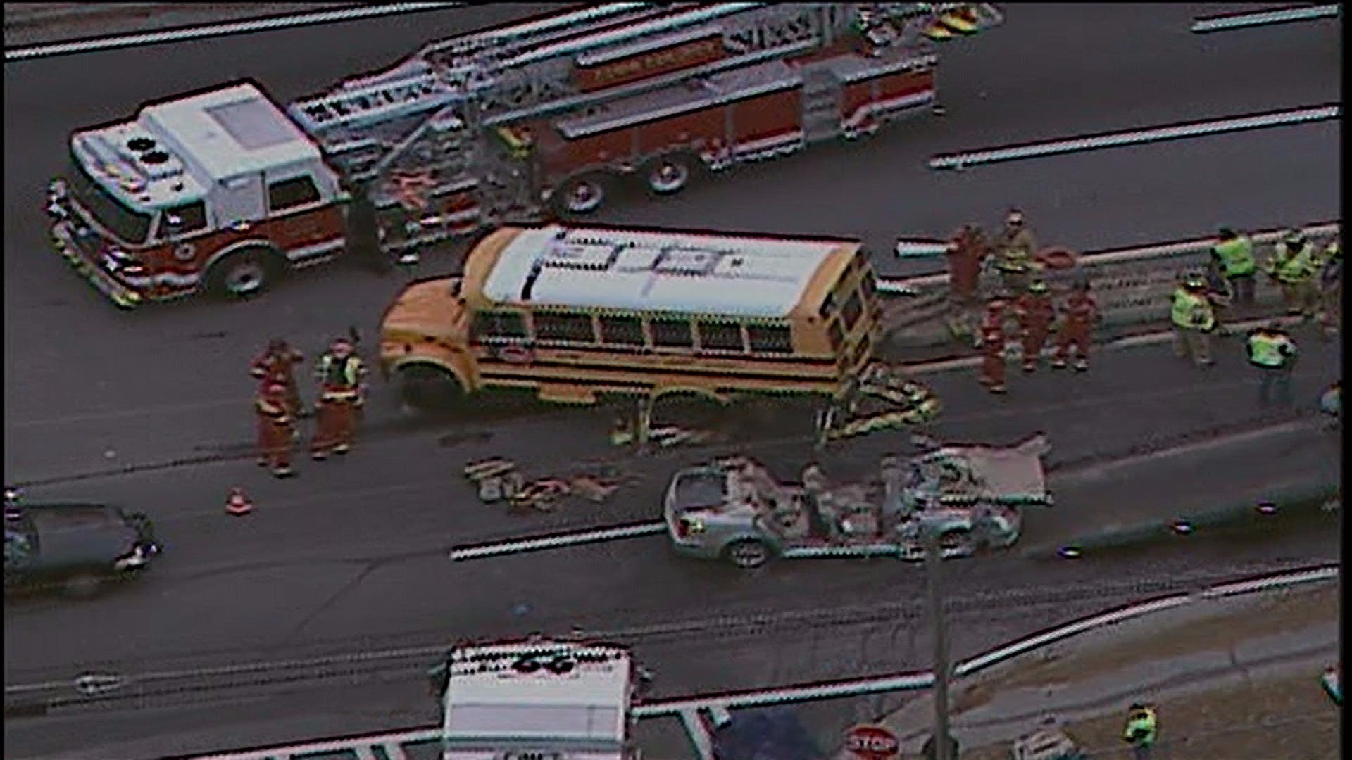 PHOTOS | Special ed school bus collides with car | 11alive.com