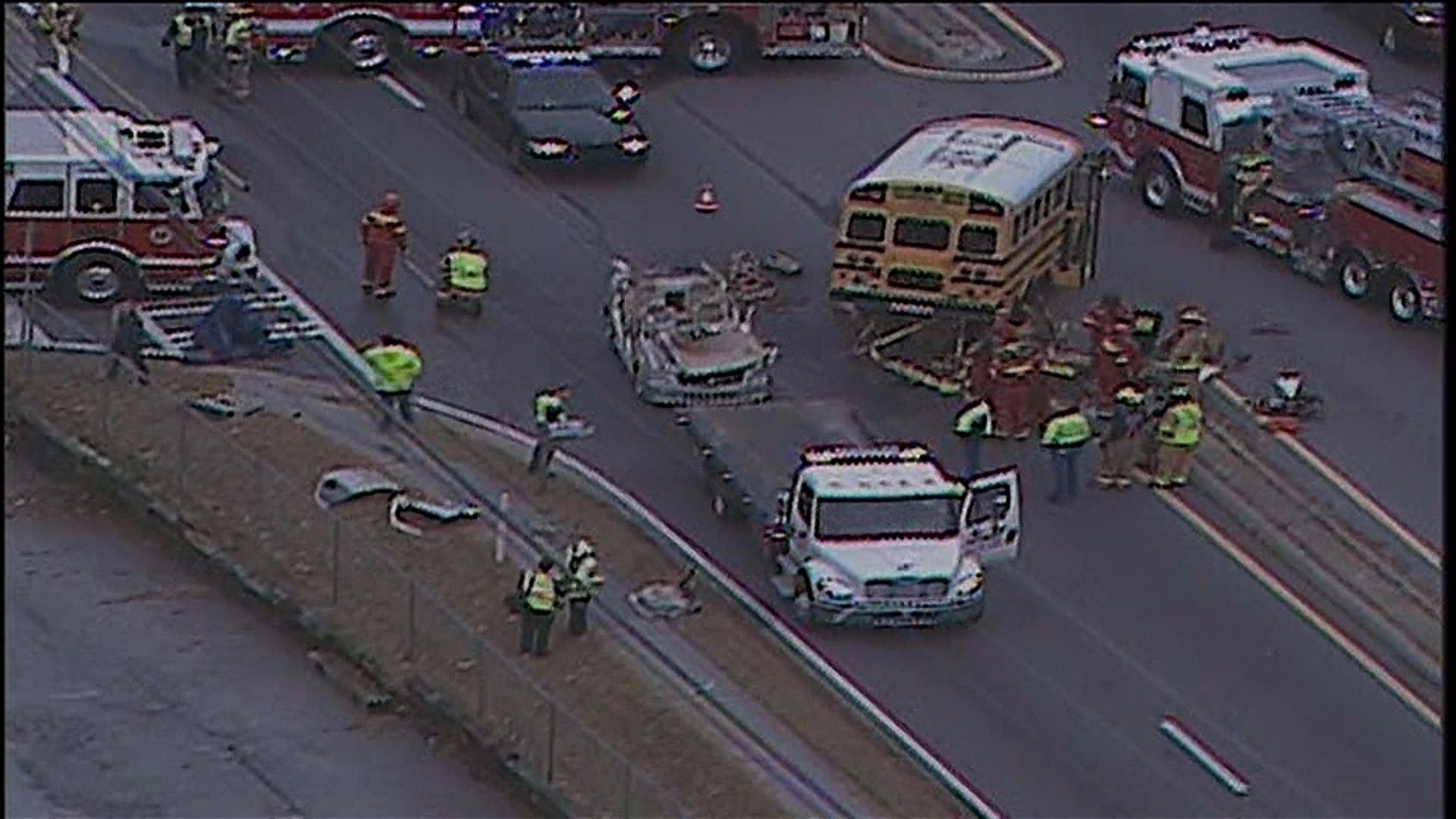 Special ed school bus collides with car | 11alive.com