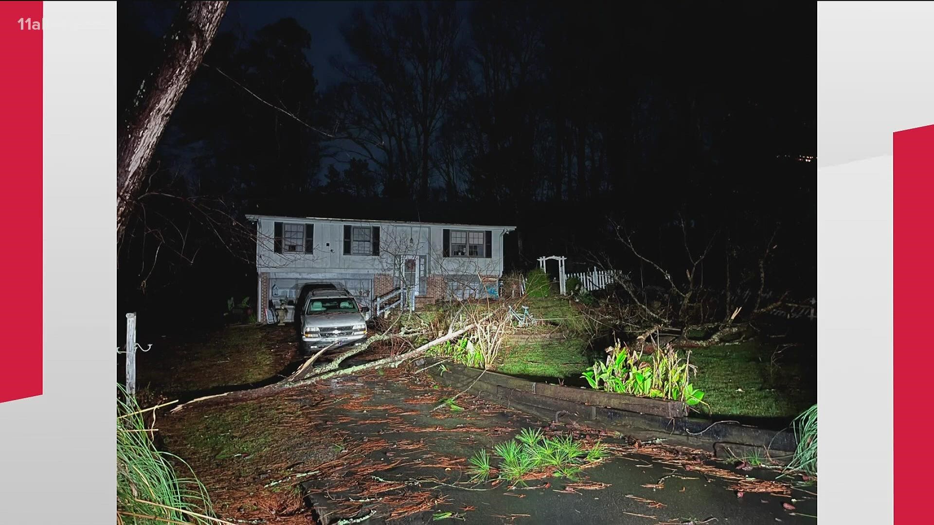 The tornado brought winds of 75 mph early Thursday morning.