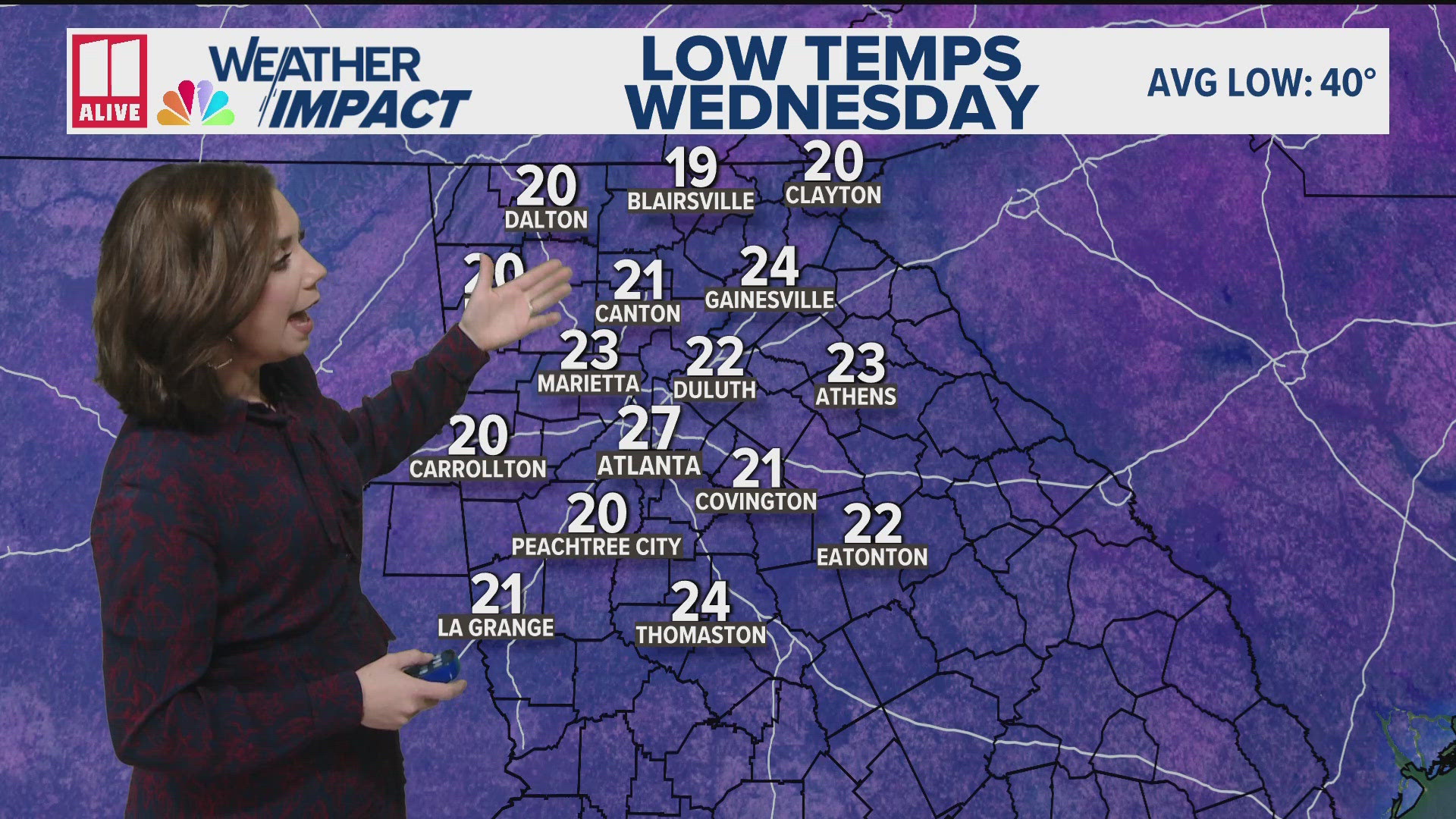 Temperatures drop back into the 20s again tonight - with frost that could be widespread