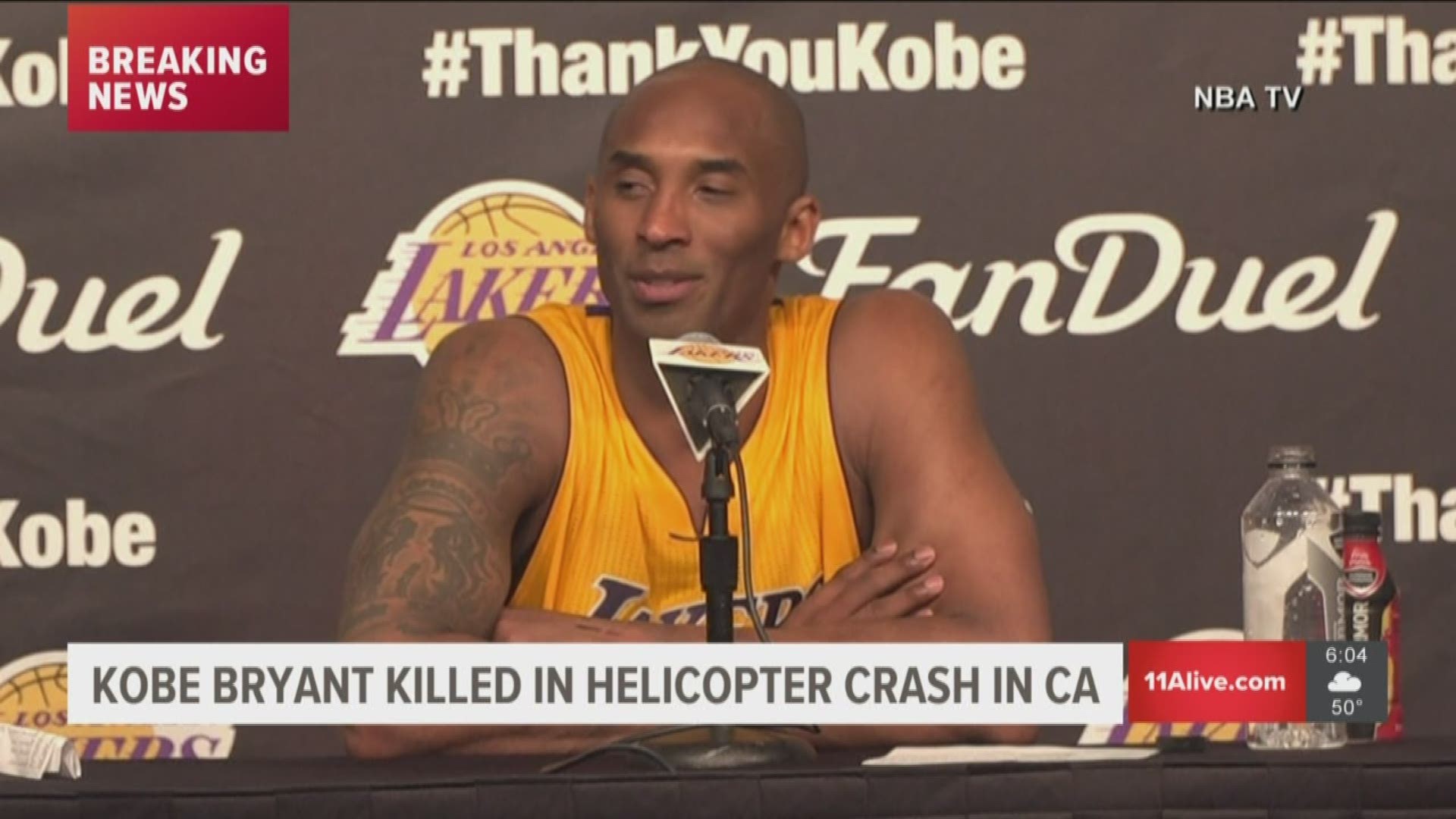 Kobe Bryant gets a video tribute before his final game - The