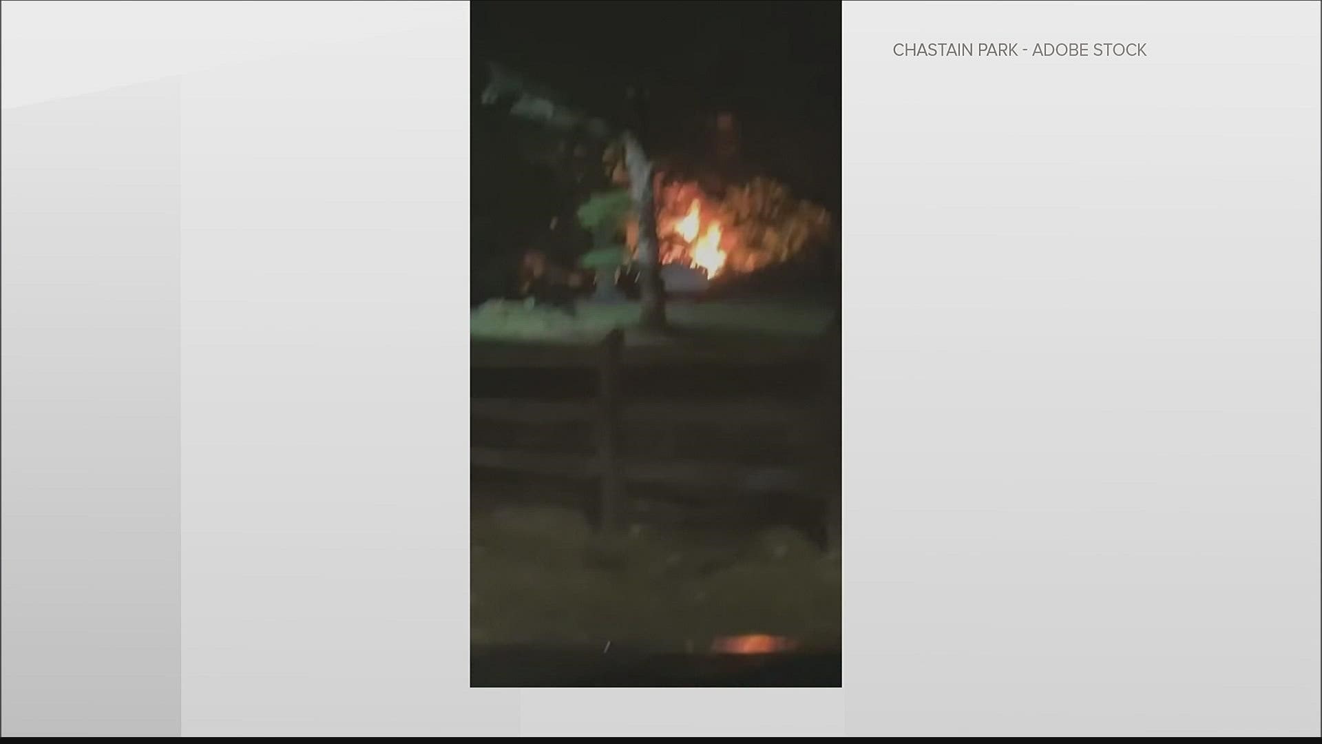 Atlanta Police are investigating what they are calling a potential arson over at Chastain Park.