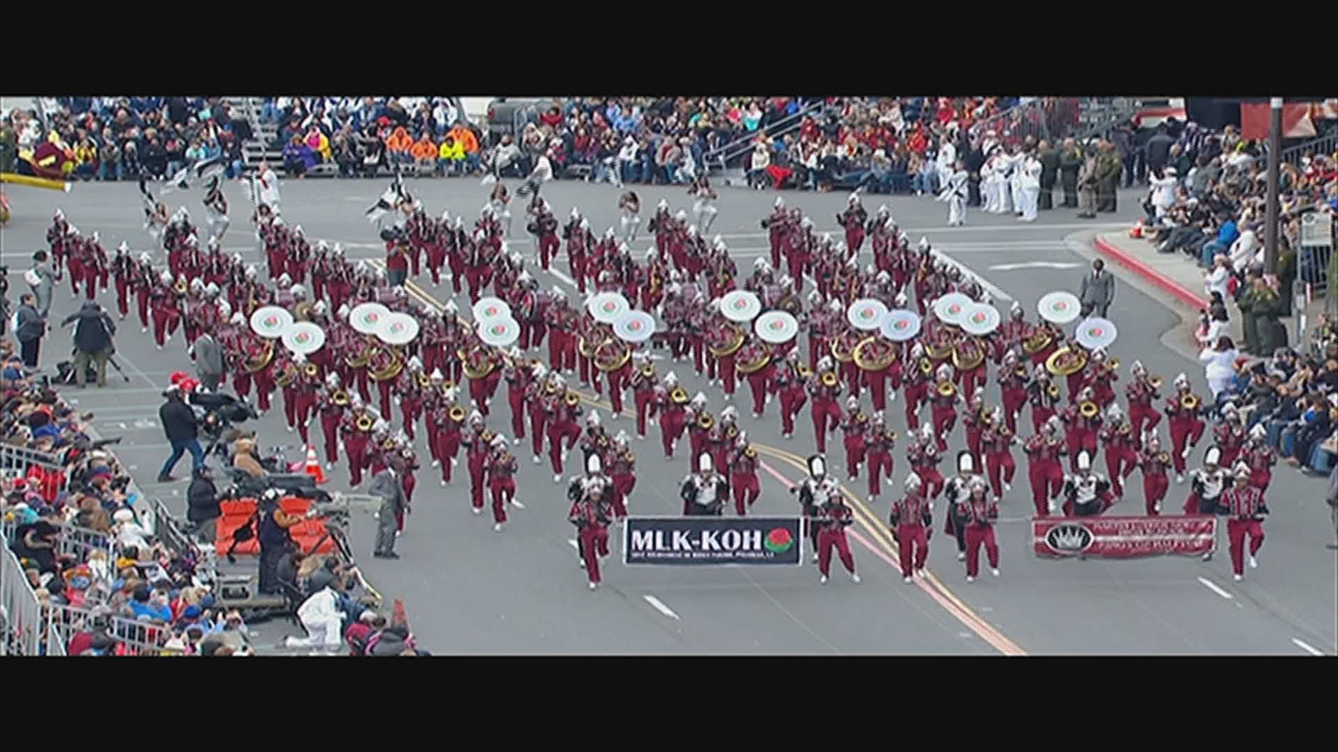 Watch Local marching band leads Rose Bowl Parade