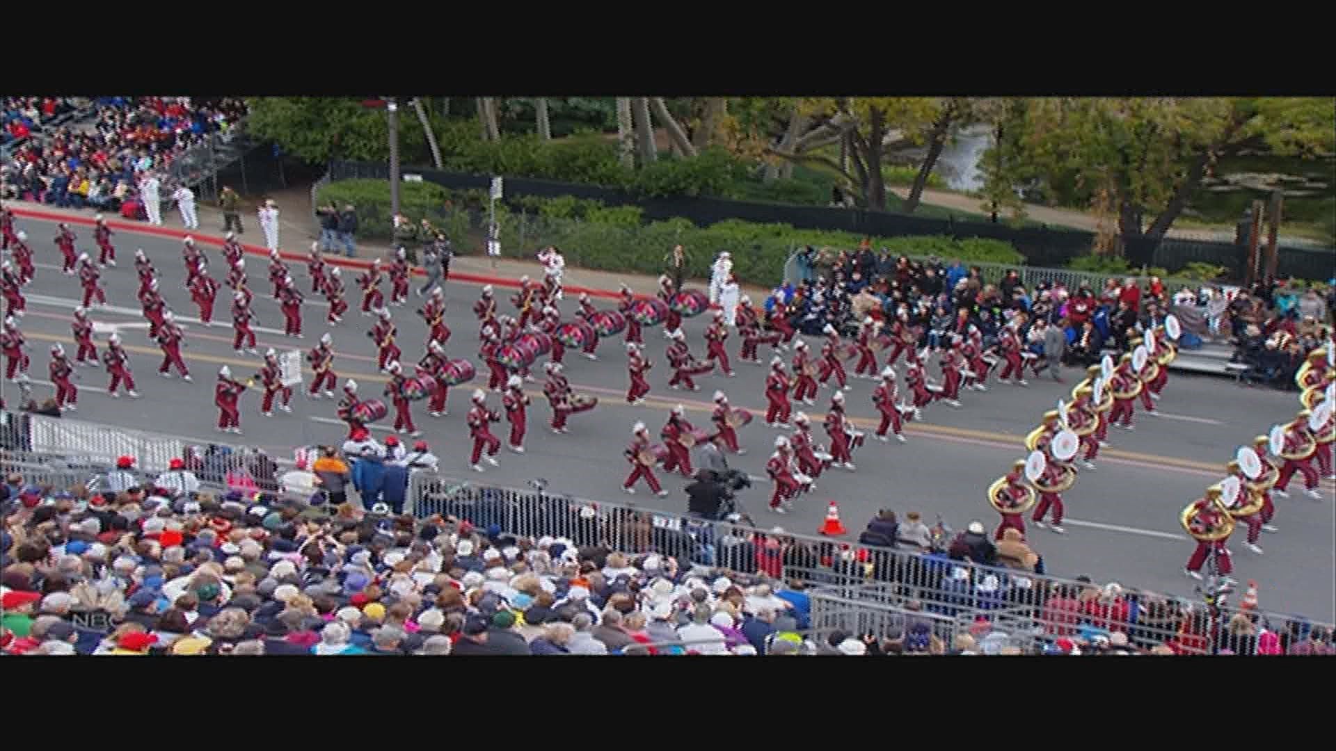 Watch Local marching band leads Rose Bowl Parade