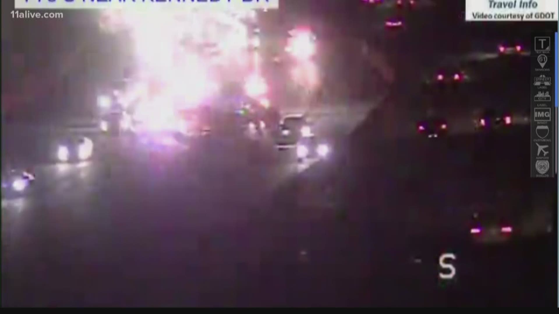 There is a multiple car crash on I-75N before Forest Parkway in Clayton County that has only one lane open.