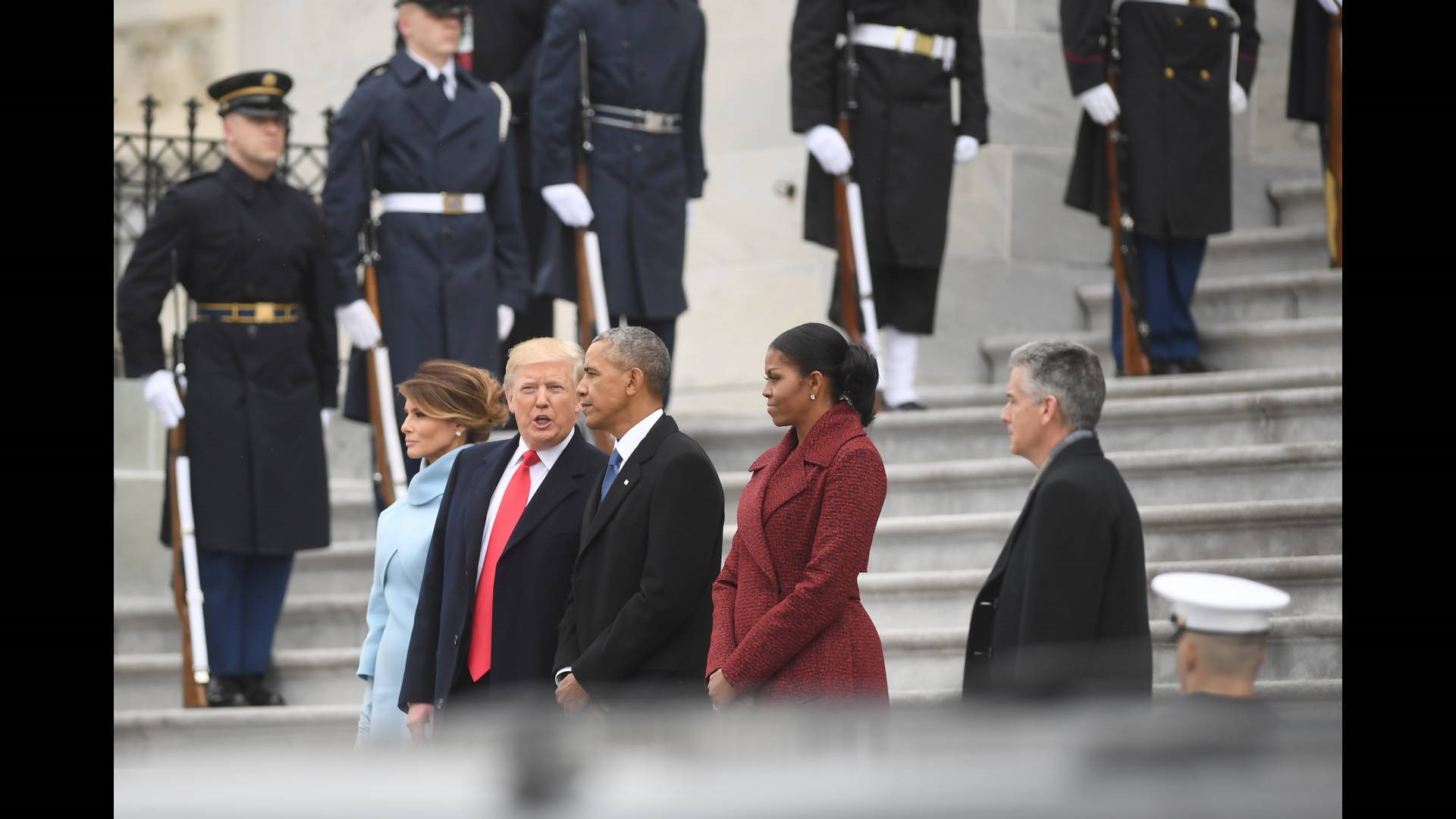 Michelle Obama Side Eyeing Melania Trump Is Inauguration Days Best Meme 8976