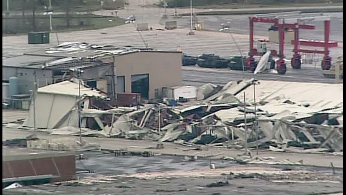 Albany storm damage visible from the air