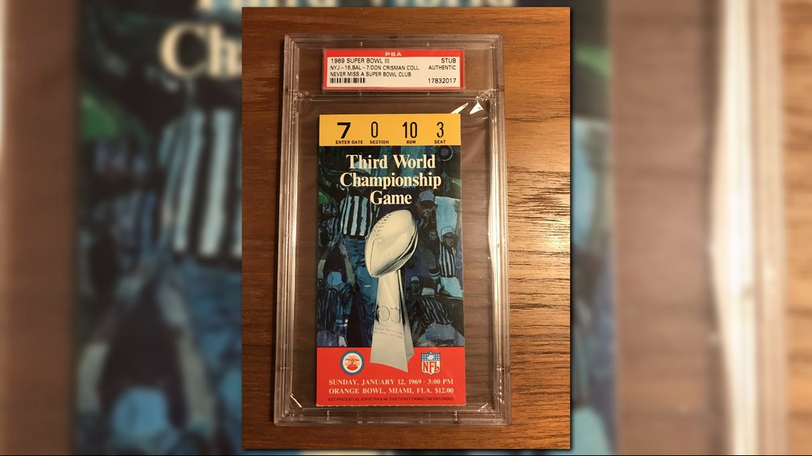 For sale is a 2002 Football Super Bowl XXXVI/#36 3-D Green football ticket  stub