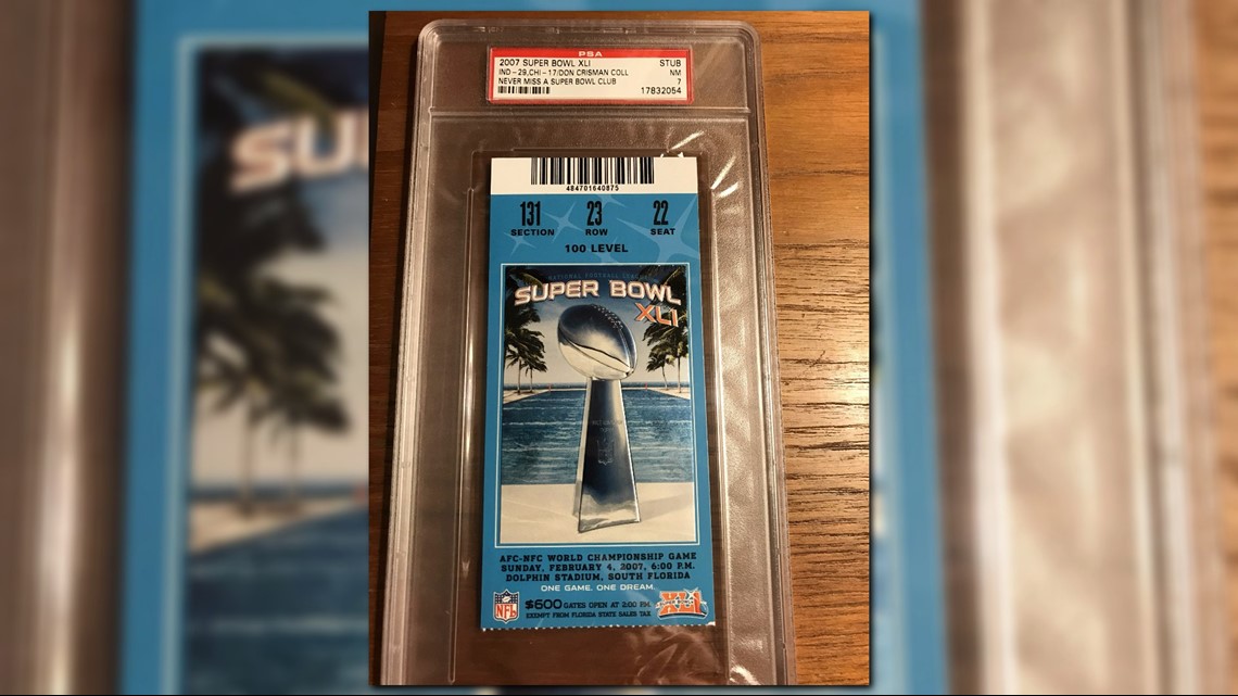 2010 Super Bowl XLIV Game Ticket (PSA)