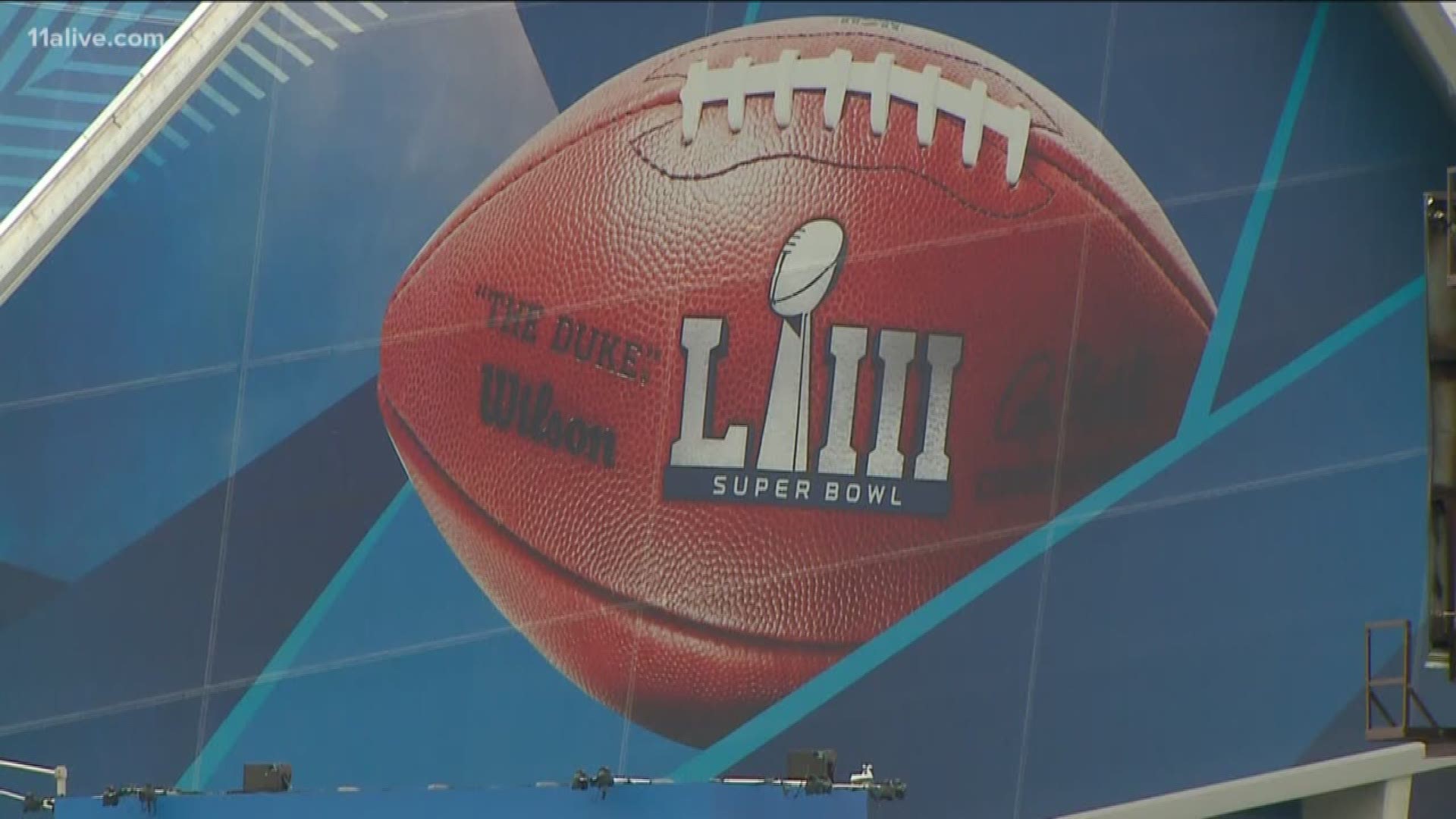 From Sky View Atlanta to a towering Bud Light Knight, it's hard to miss all the Super Bowl signs around the city.