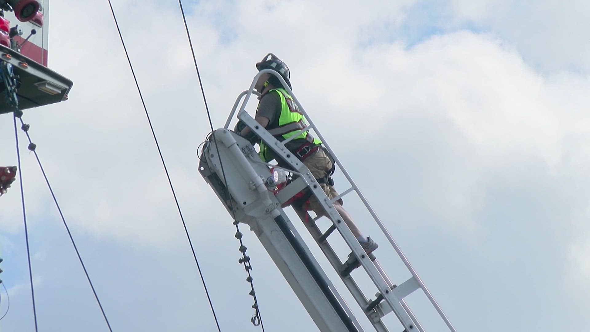 Roller coaster riders in Crandon, Wis., were stuck upside down for