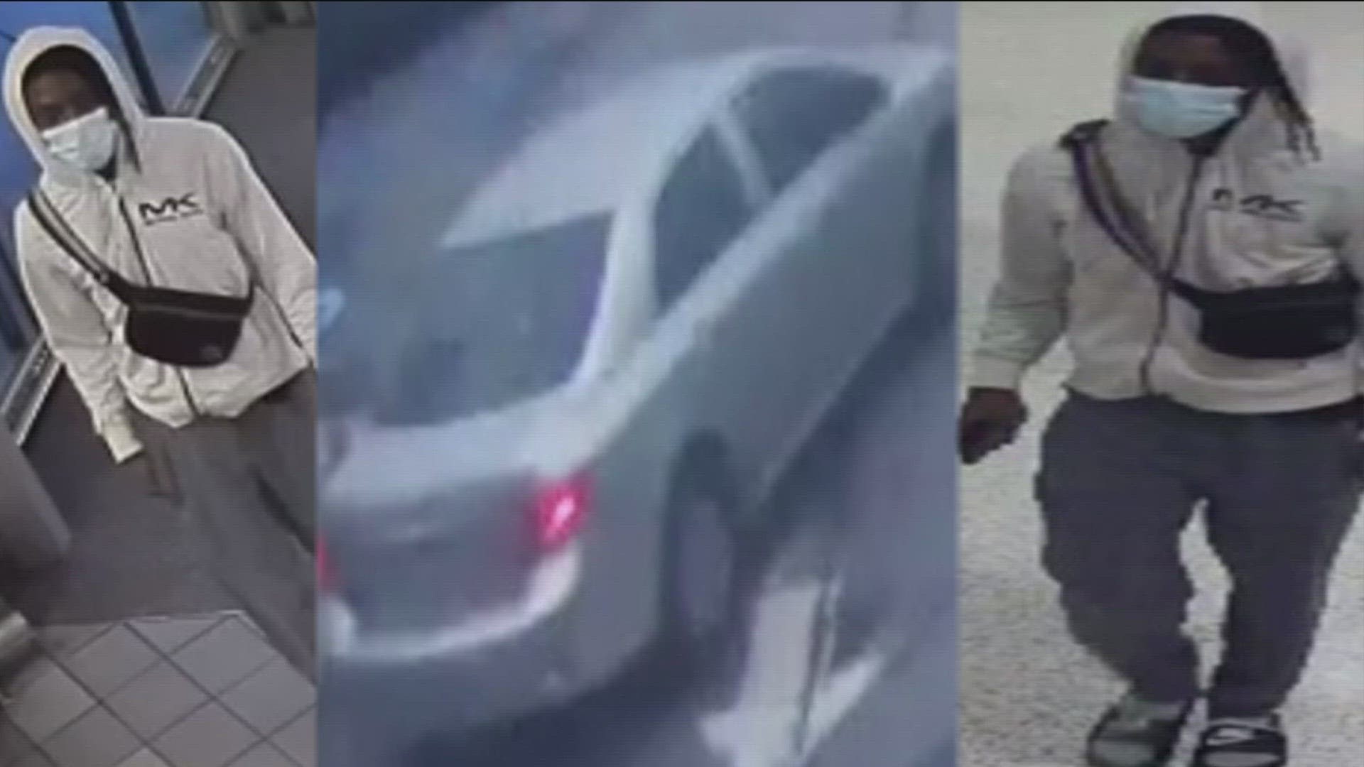 Police provided photos of the suspect in the video above.